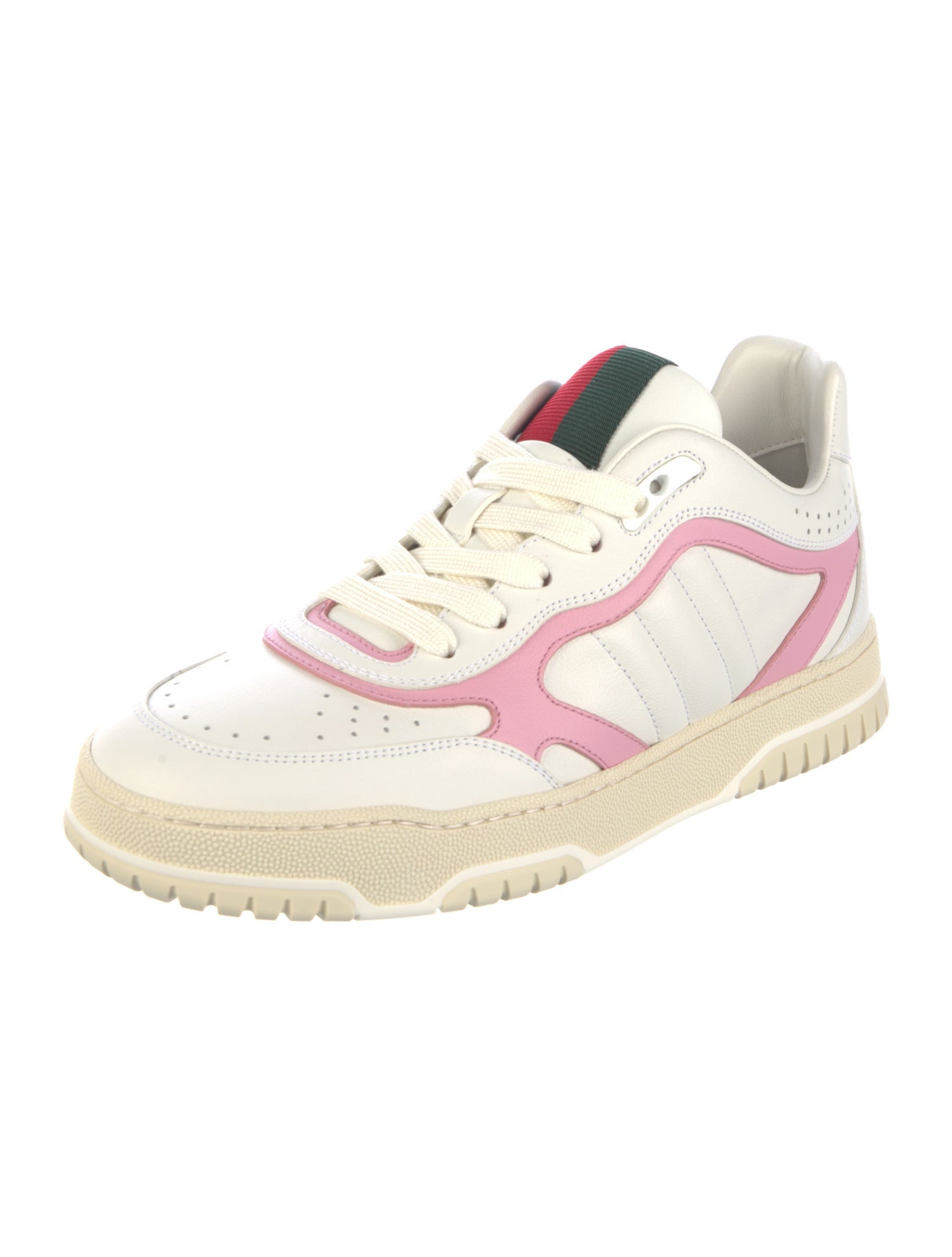 Gucci Web Accent Leather Sneakers