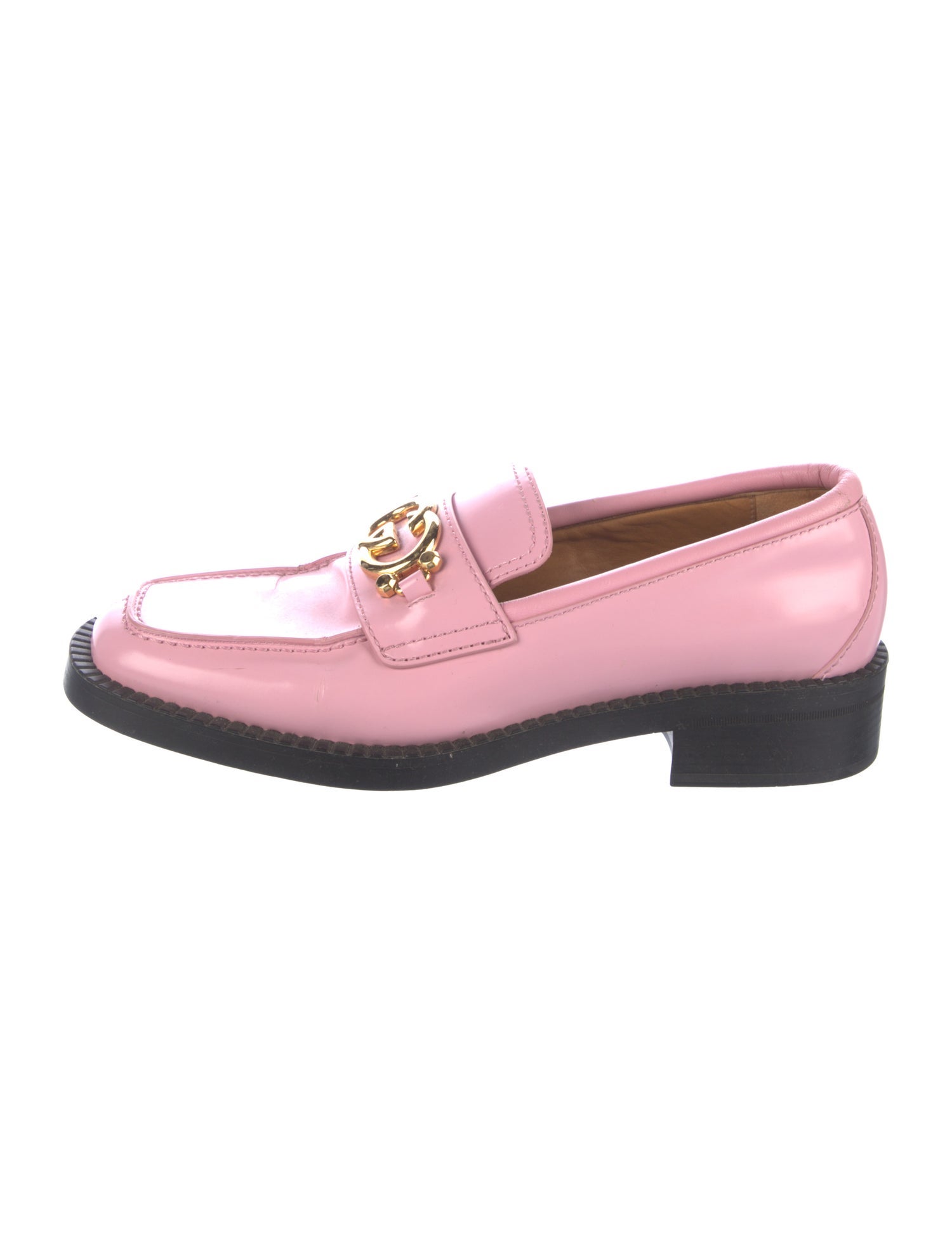 Gucci Interlocking G Logo Patent Leather Loafers