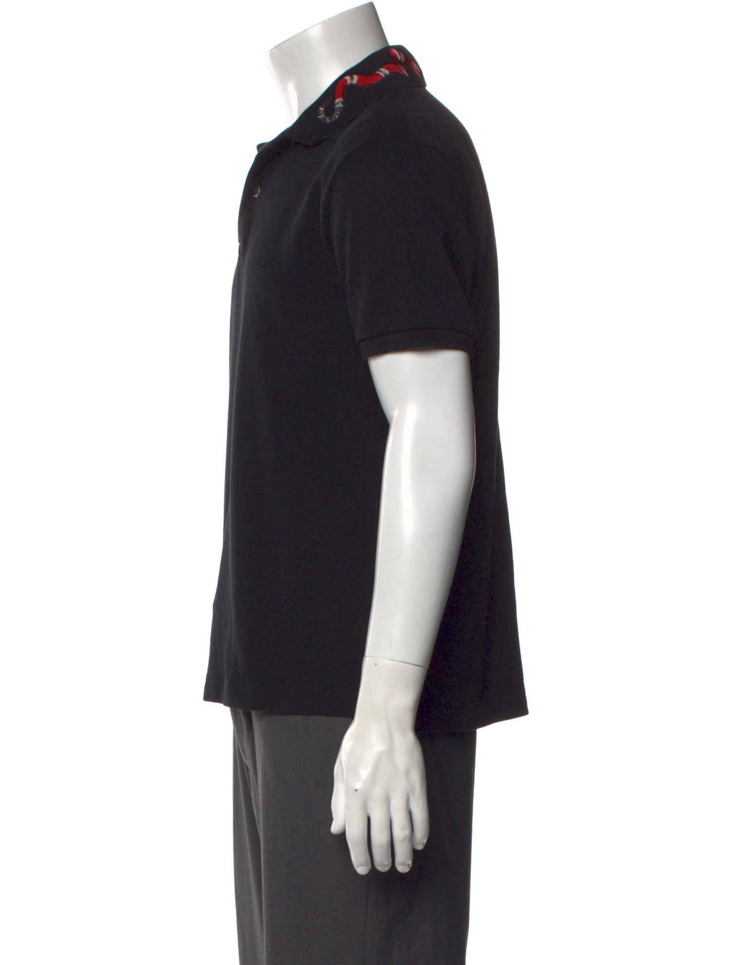 Gucci Kingsnake Embroidered Polo Shirt Polo Shirt