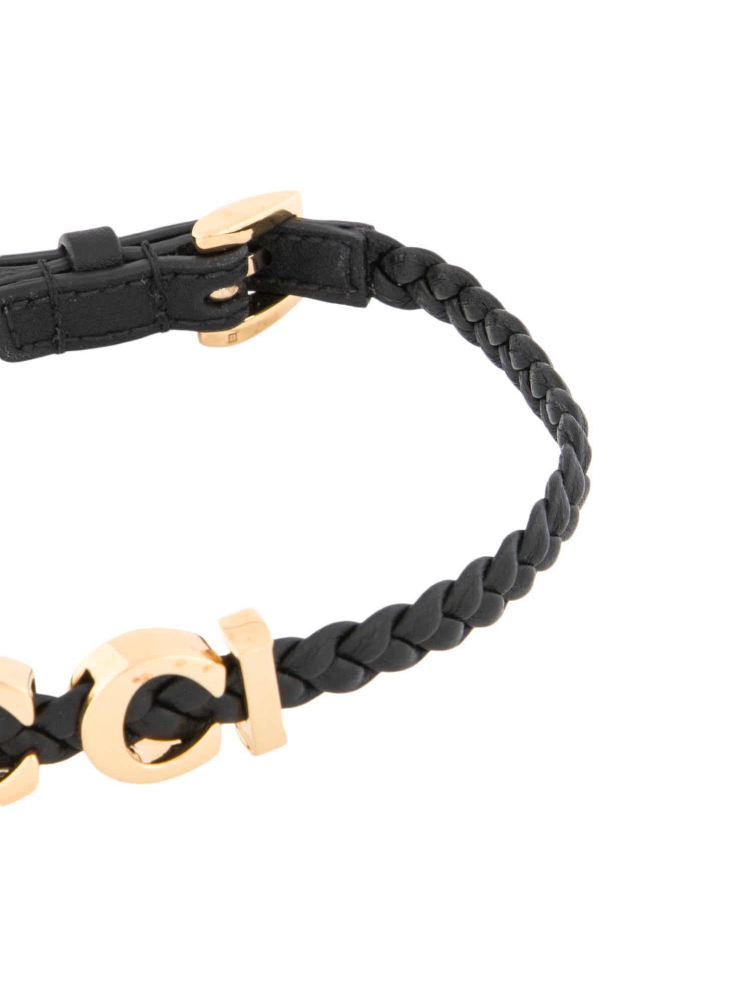 Gucci Leather 'GUCCI' Choker Necklace