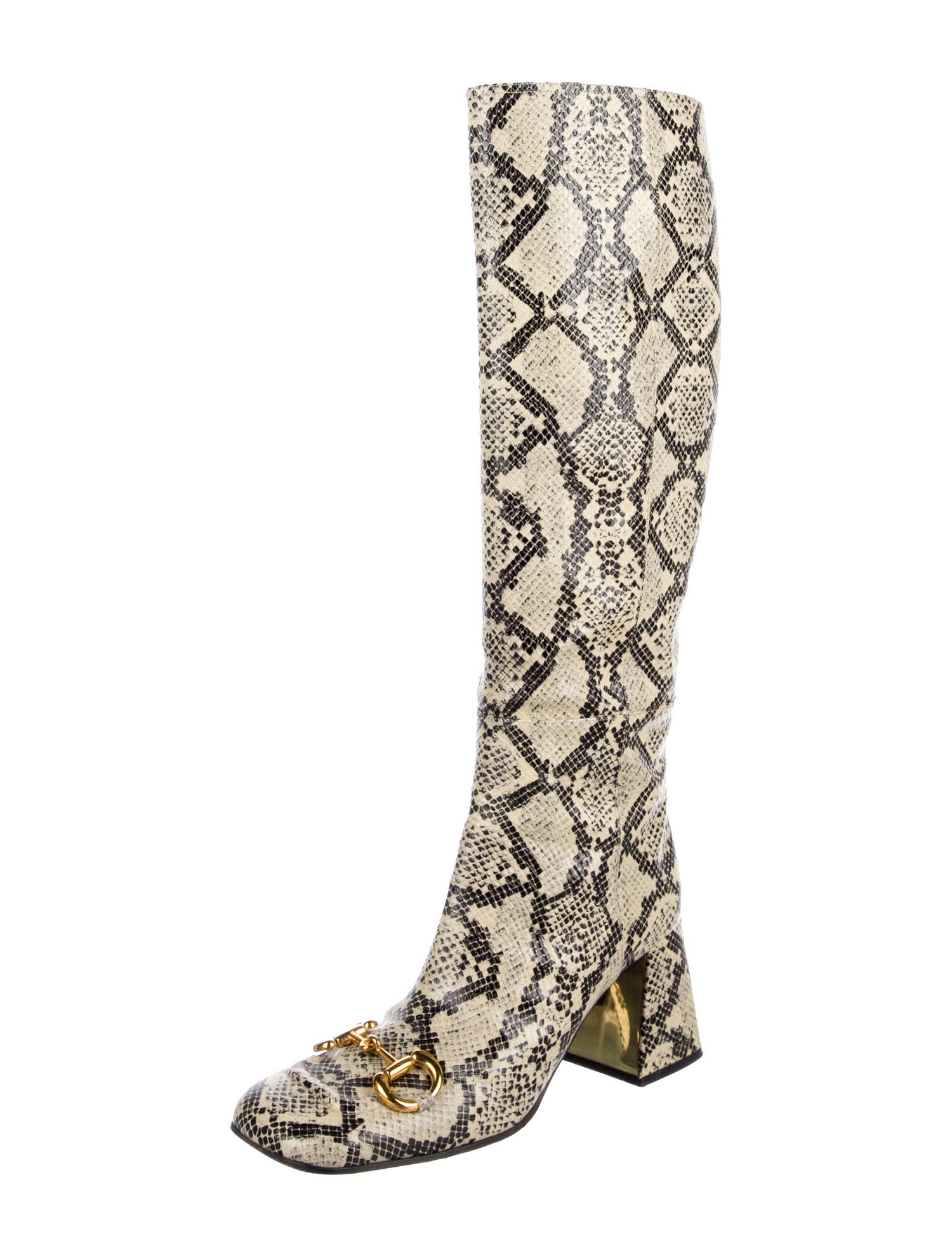 Gucci Horsebit Accent Leather Boots