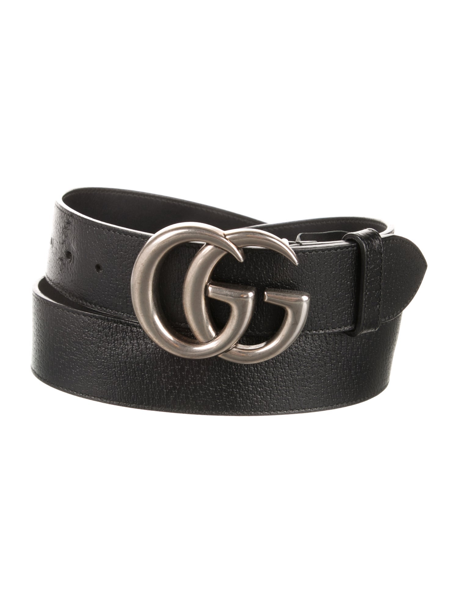 Gucci Double G Logo Leather Waist Belt