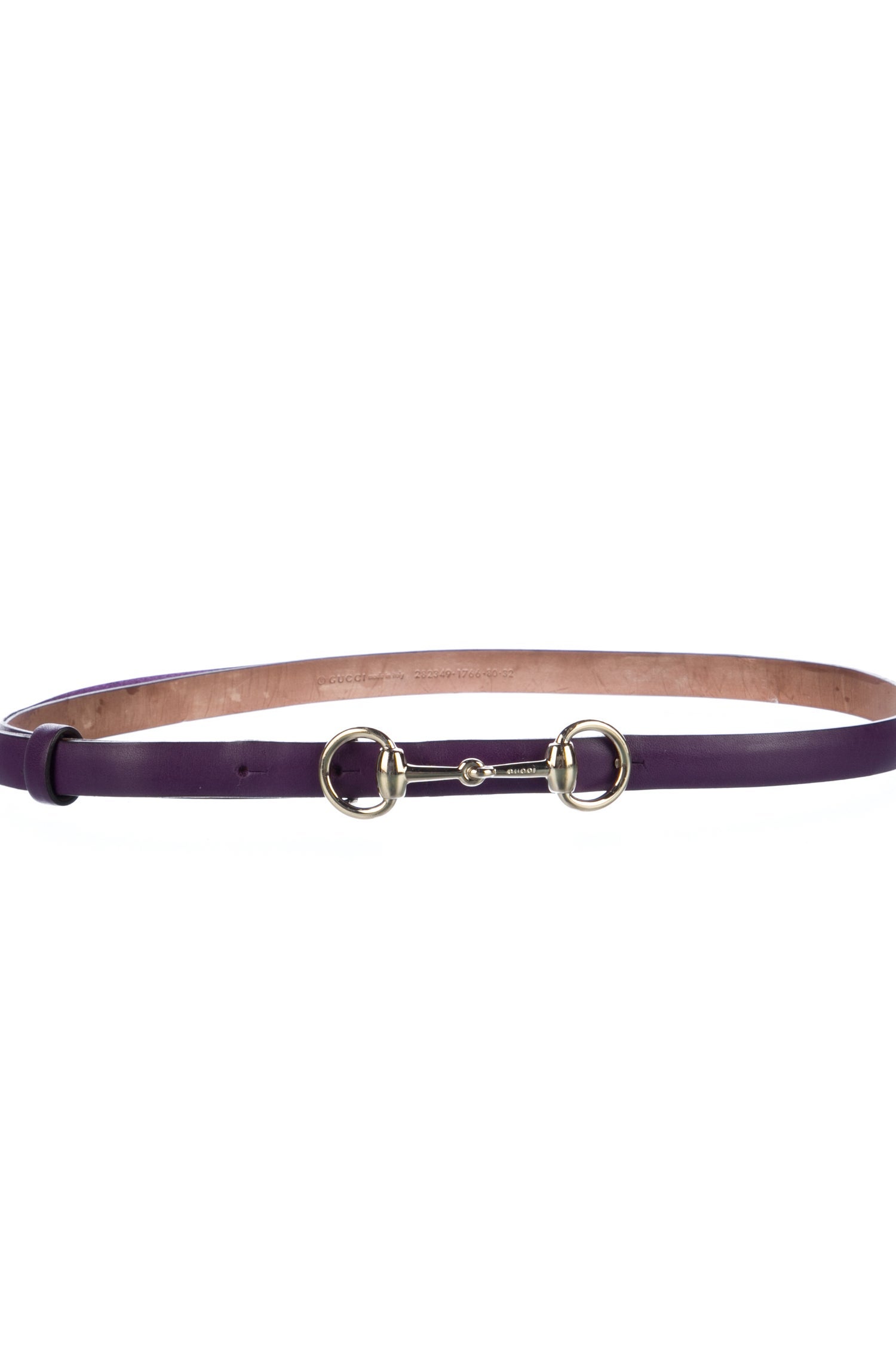 Gucci Horsebit Accent Skinny Waist Belt