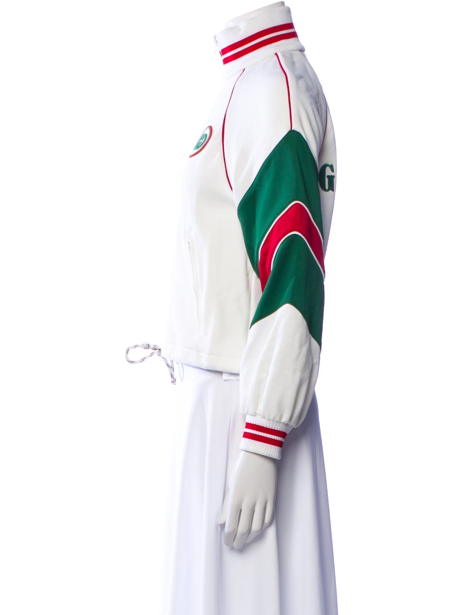 Gucci Nylon Colorblock Pattern Bomber Jacket