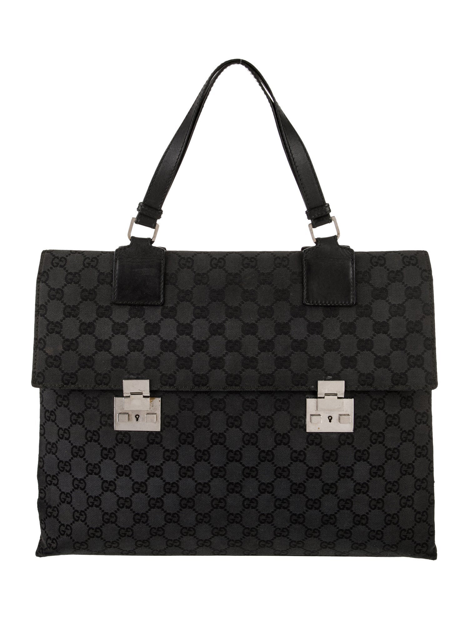 Gucci GG Canvas Briefcase Vintage