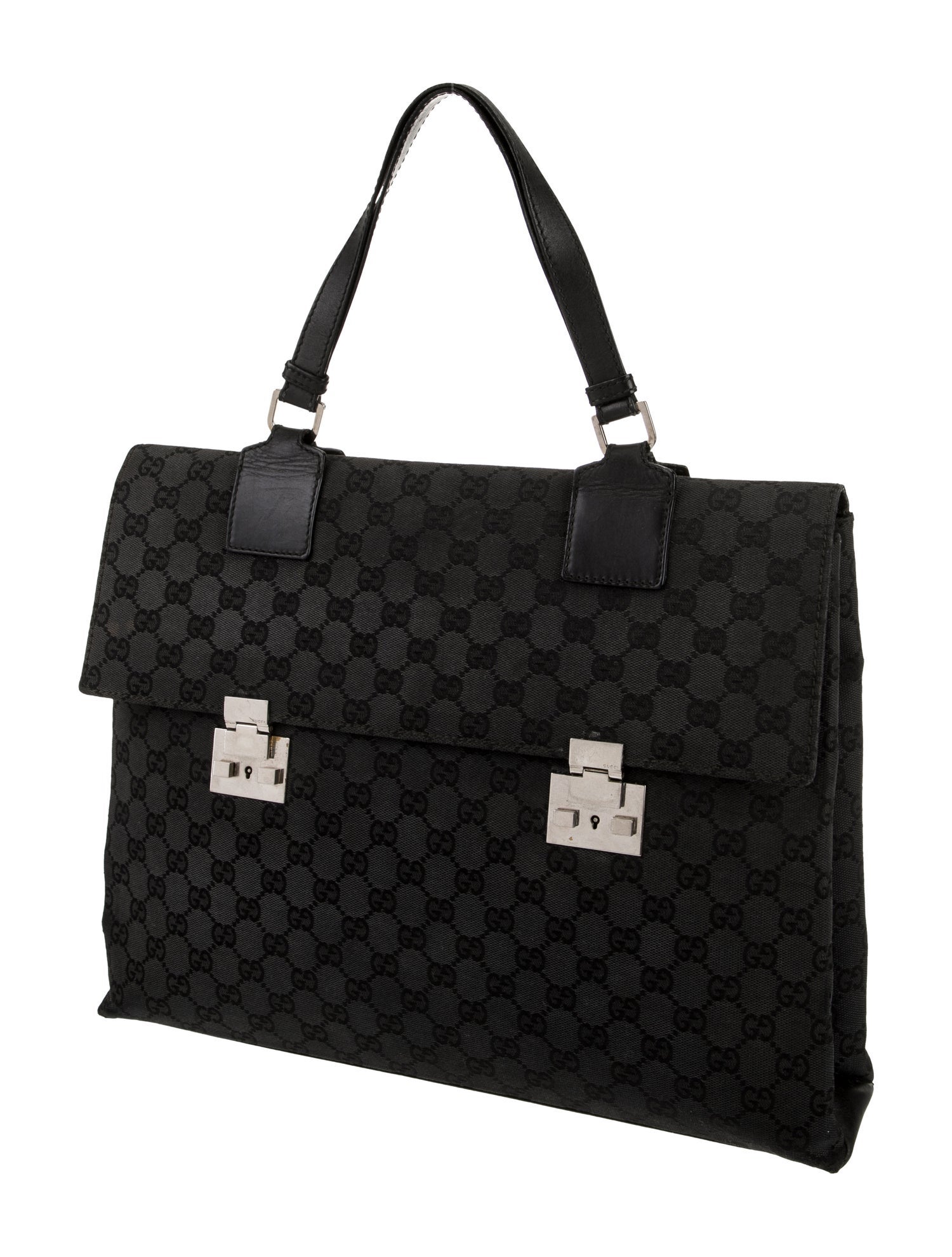 Gucci GG Canvas Briefcase Vintage