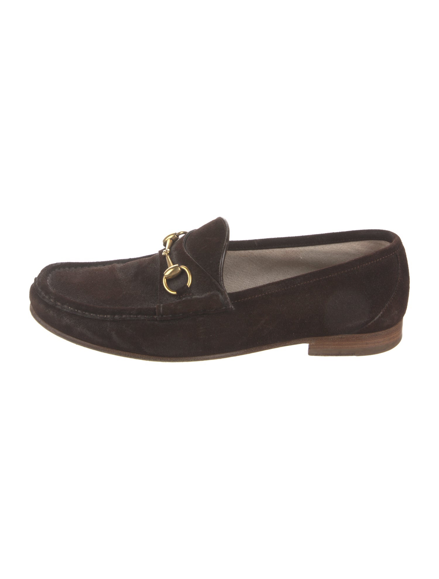 Gucci Horsebit Accent Suede Loafers