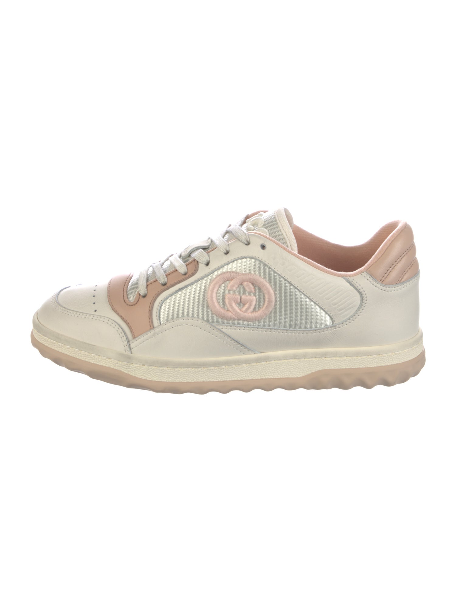 Gucci Leather Colorblock Pattern Sneakers