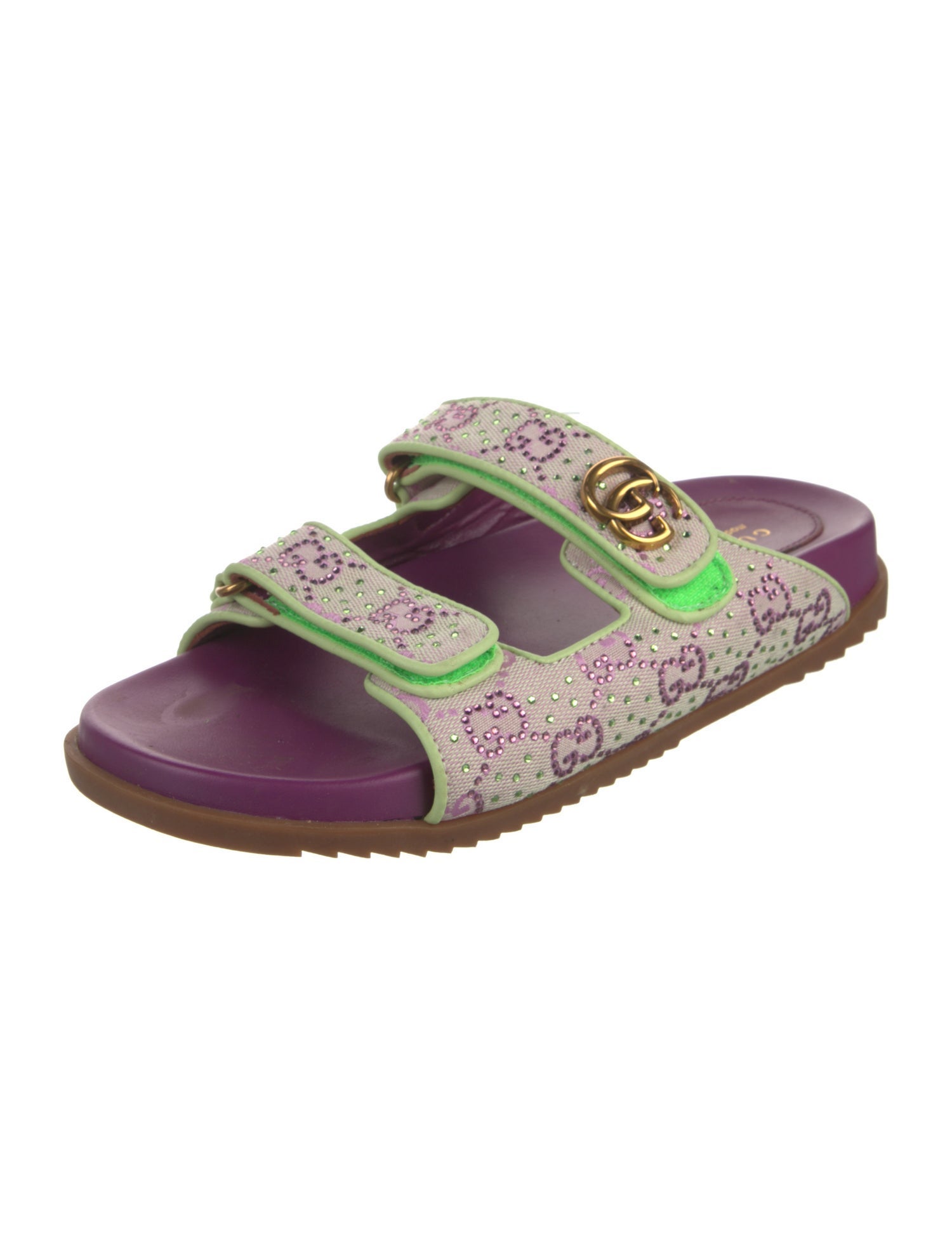 Gucci GG Crystal Canvas Slides
