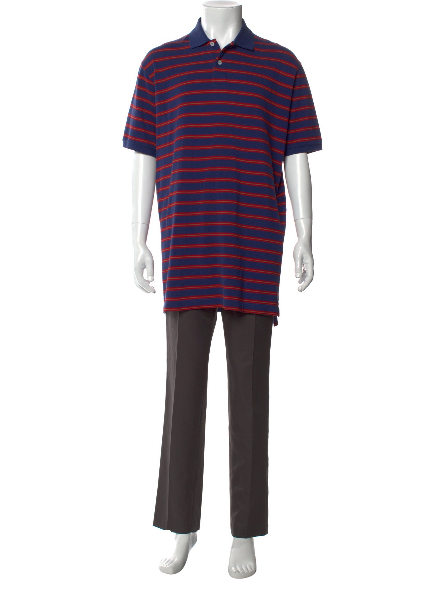 Gucci Web Accent Striped Polo Shirt