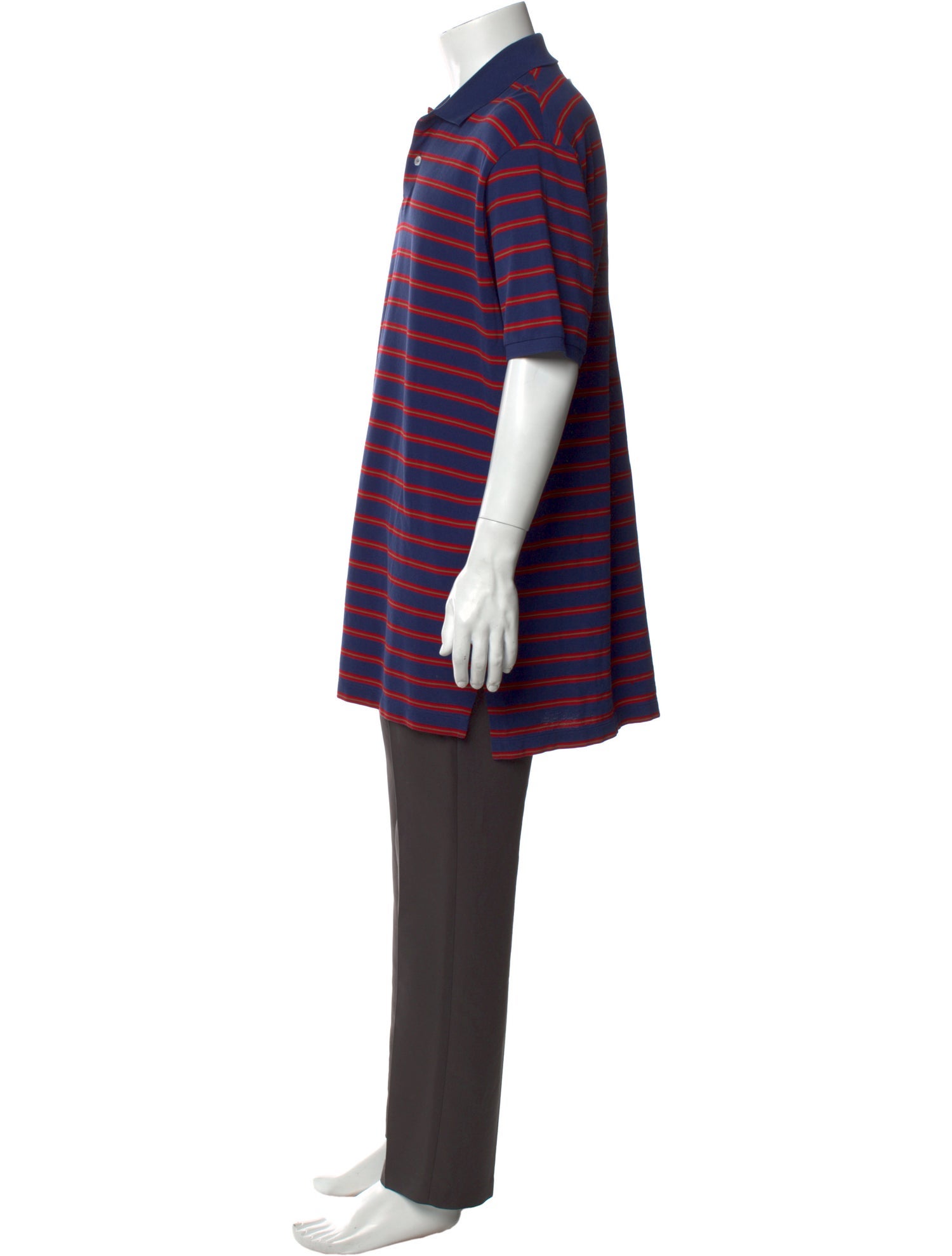 Gucci Web Accent Striped Polo Shirt