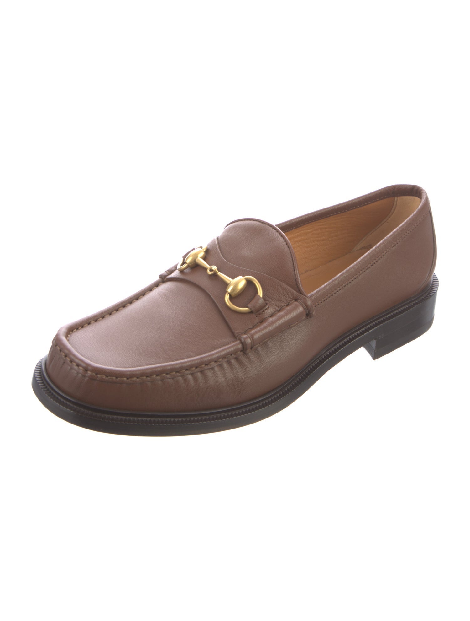 Gucci Horsebit Accent Leather Loafers