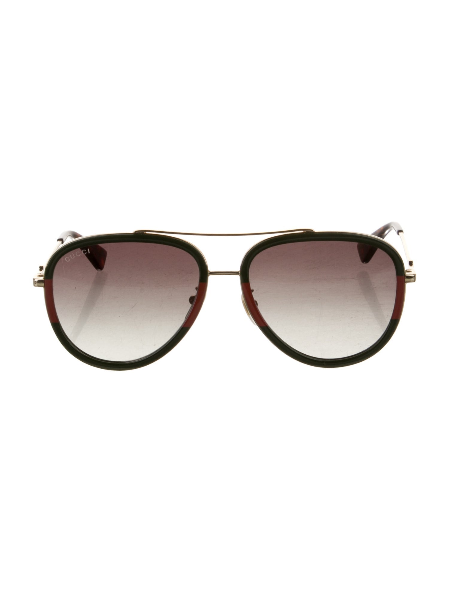 Gucci Web Accent Aviator Sunglasses