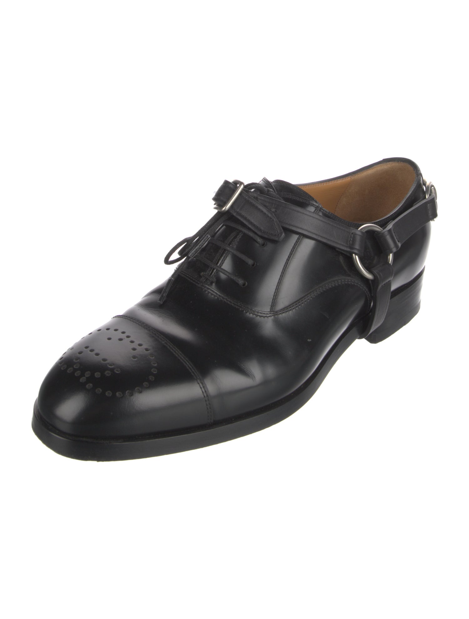 Gucci Horsebit Accent Leather Oxfords