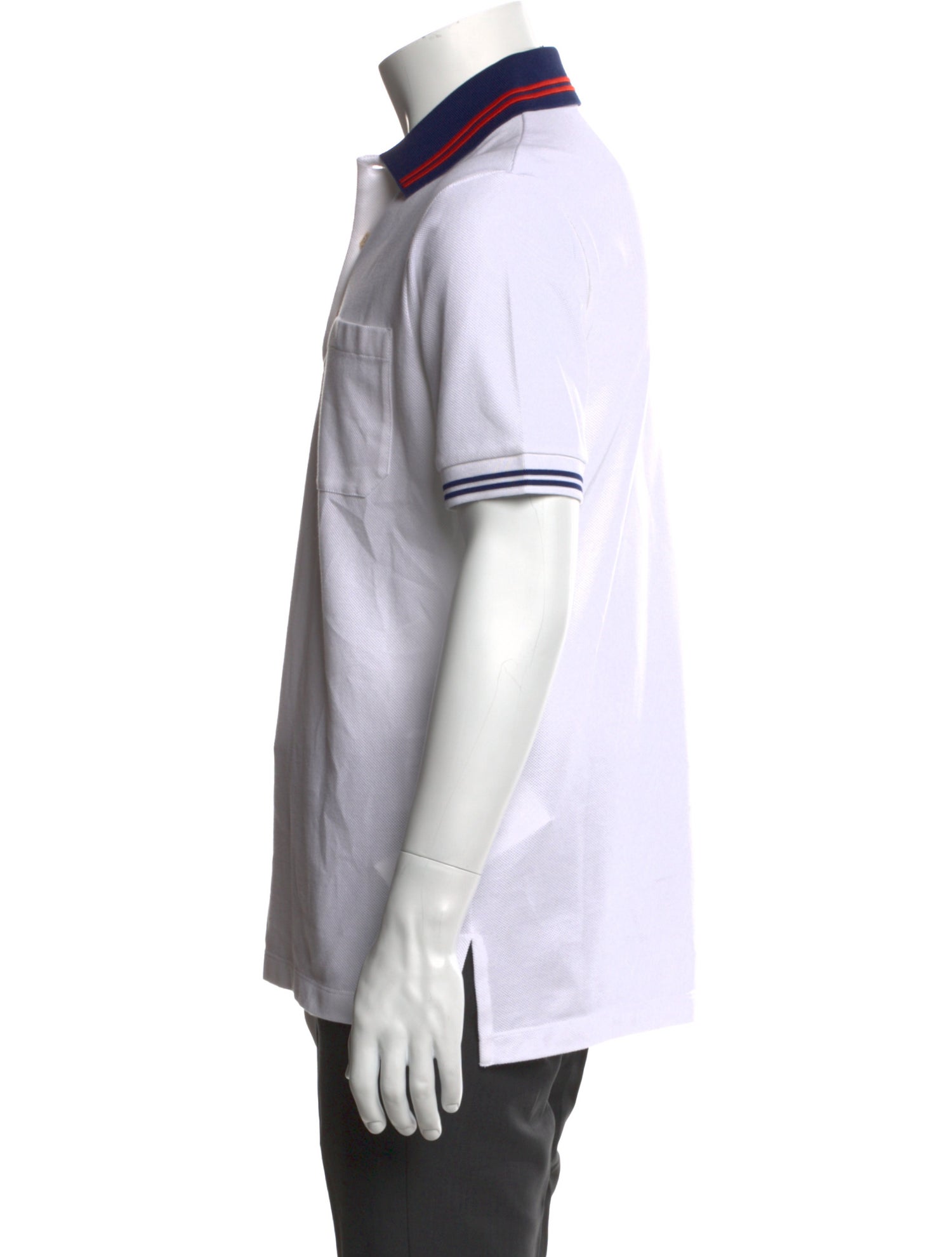 Gucci Striped Collar Polo Shirt