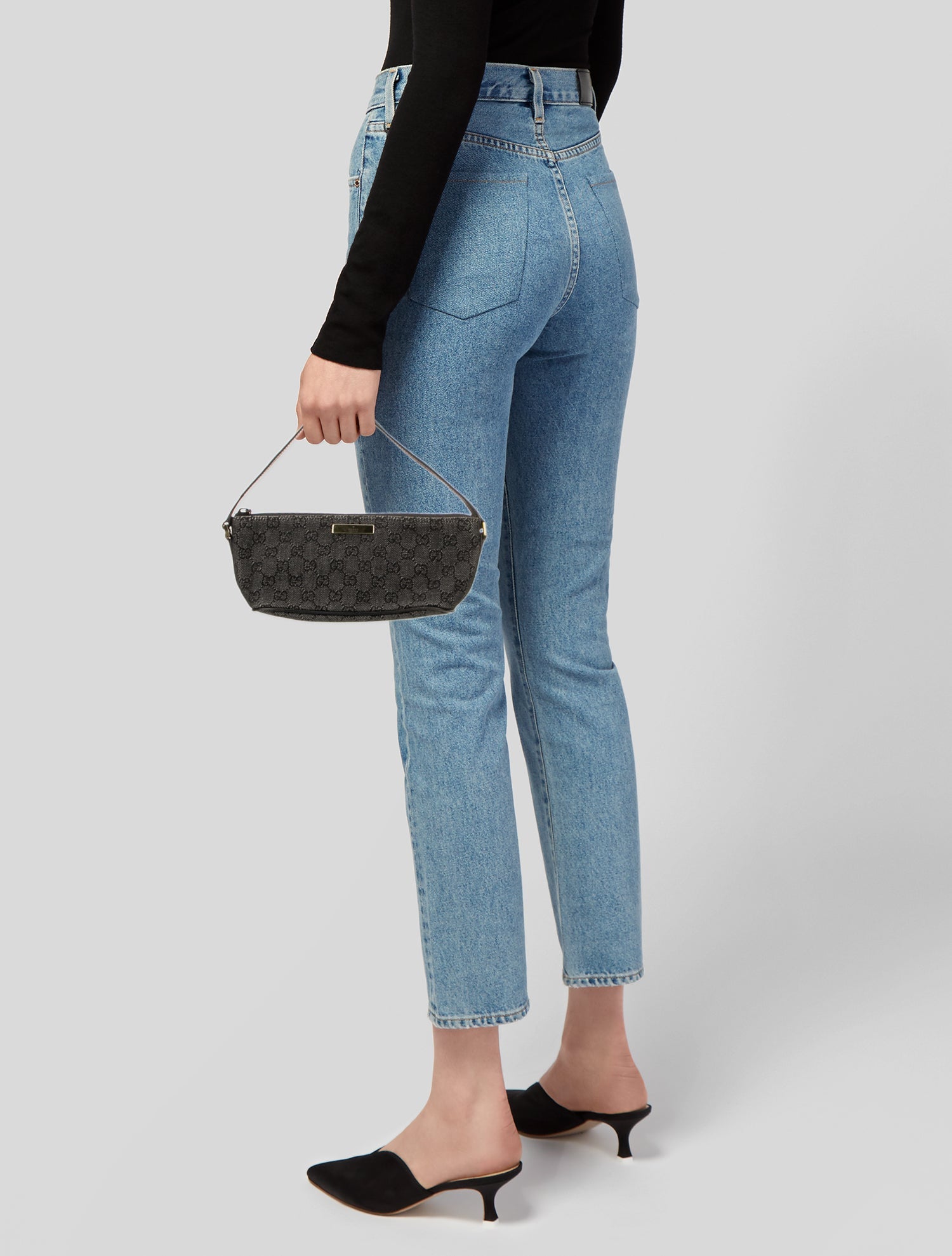 Gucci GG Denim Top Handle Bag