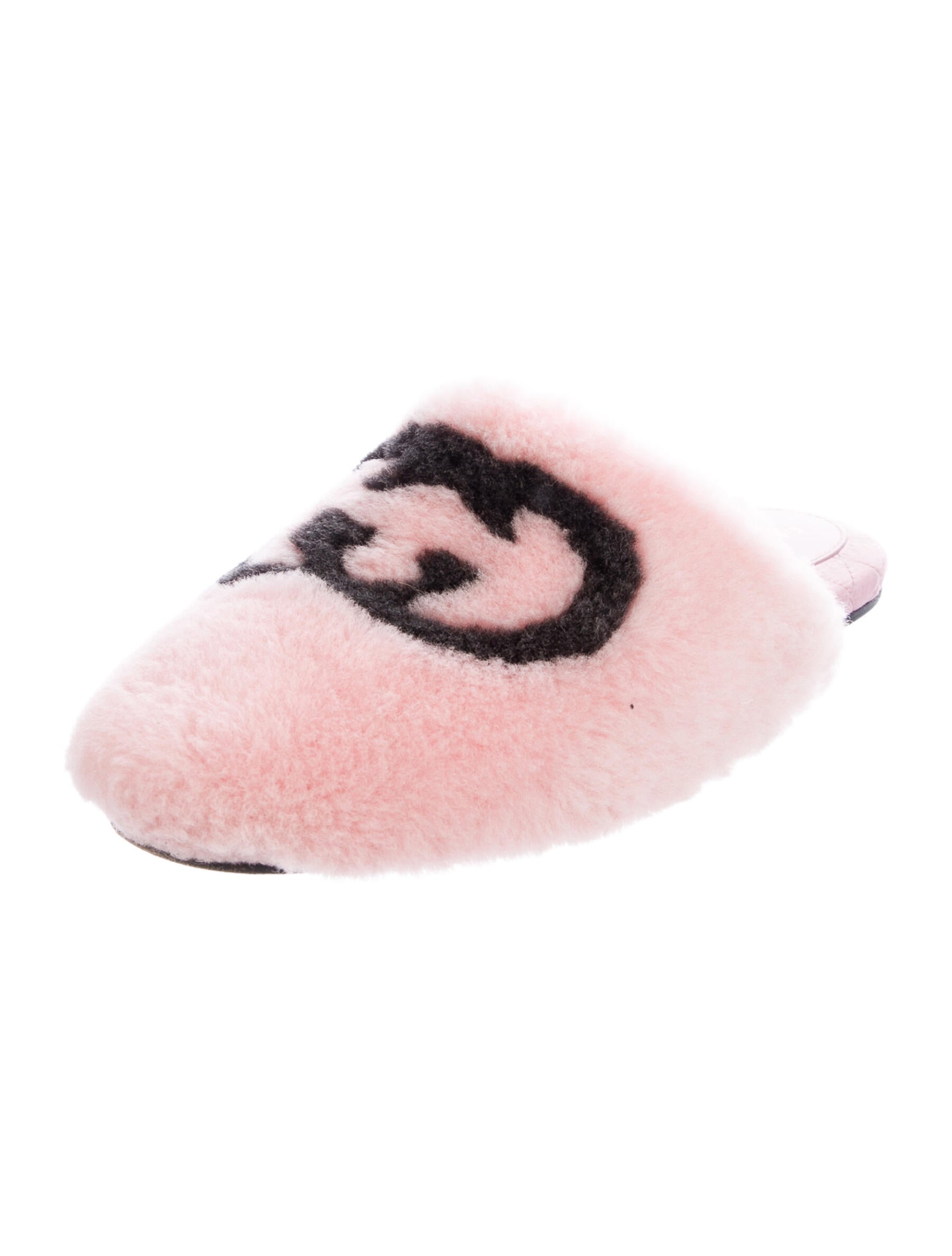 Gucci Interlocking G Logo Fur Mules