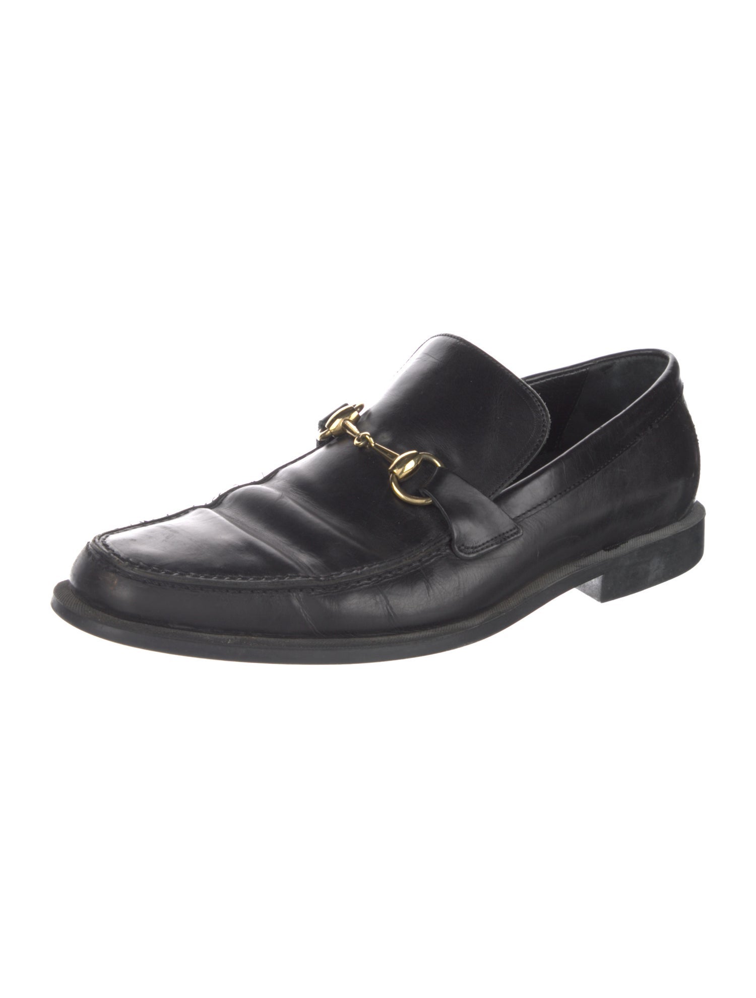 Gucci Horsebit Accent Leather Dress Loafers