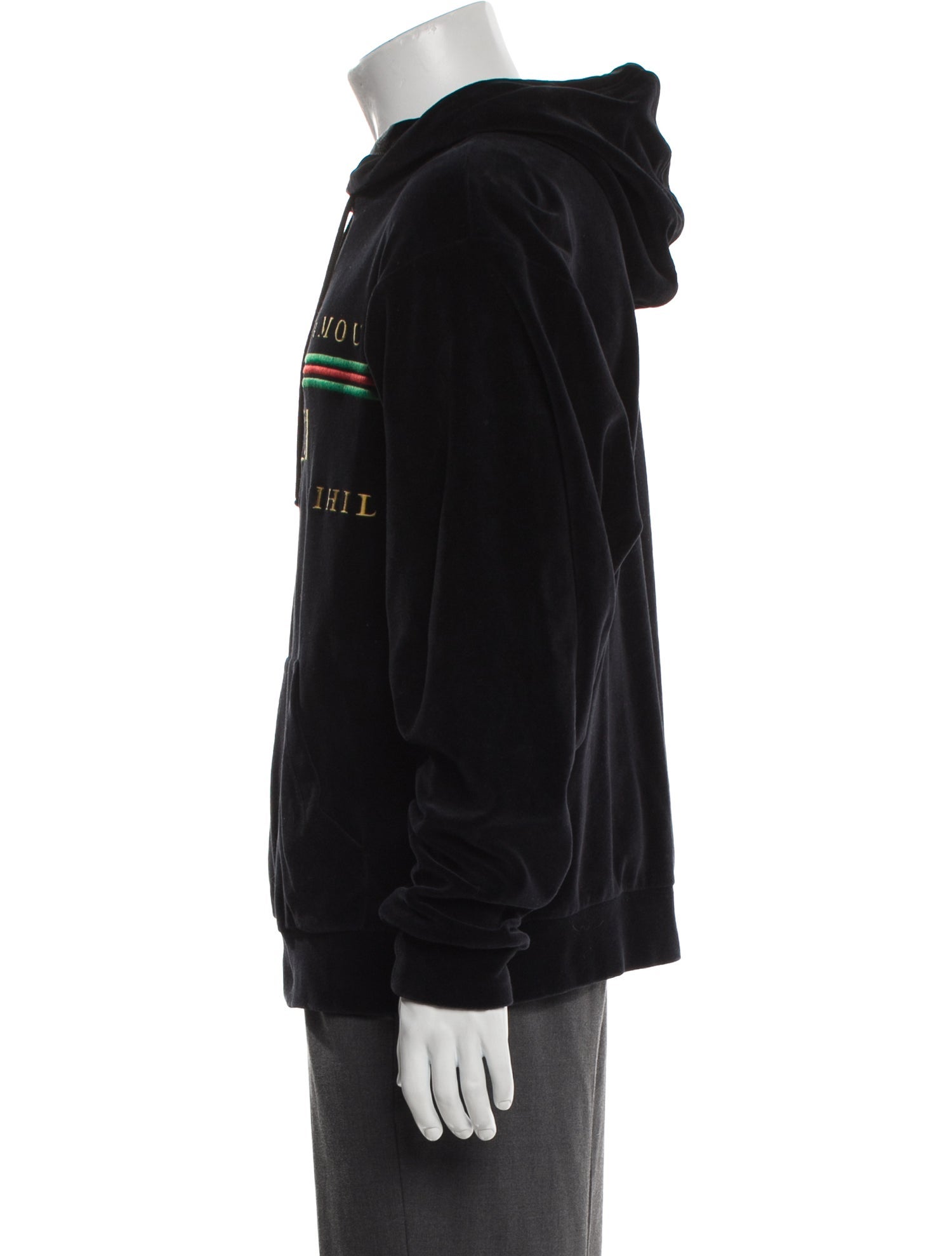 Gucci Web Accent Graphic Print Hoodie
