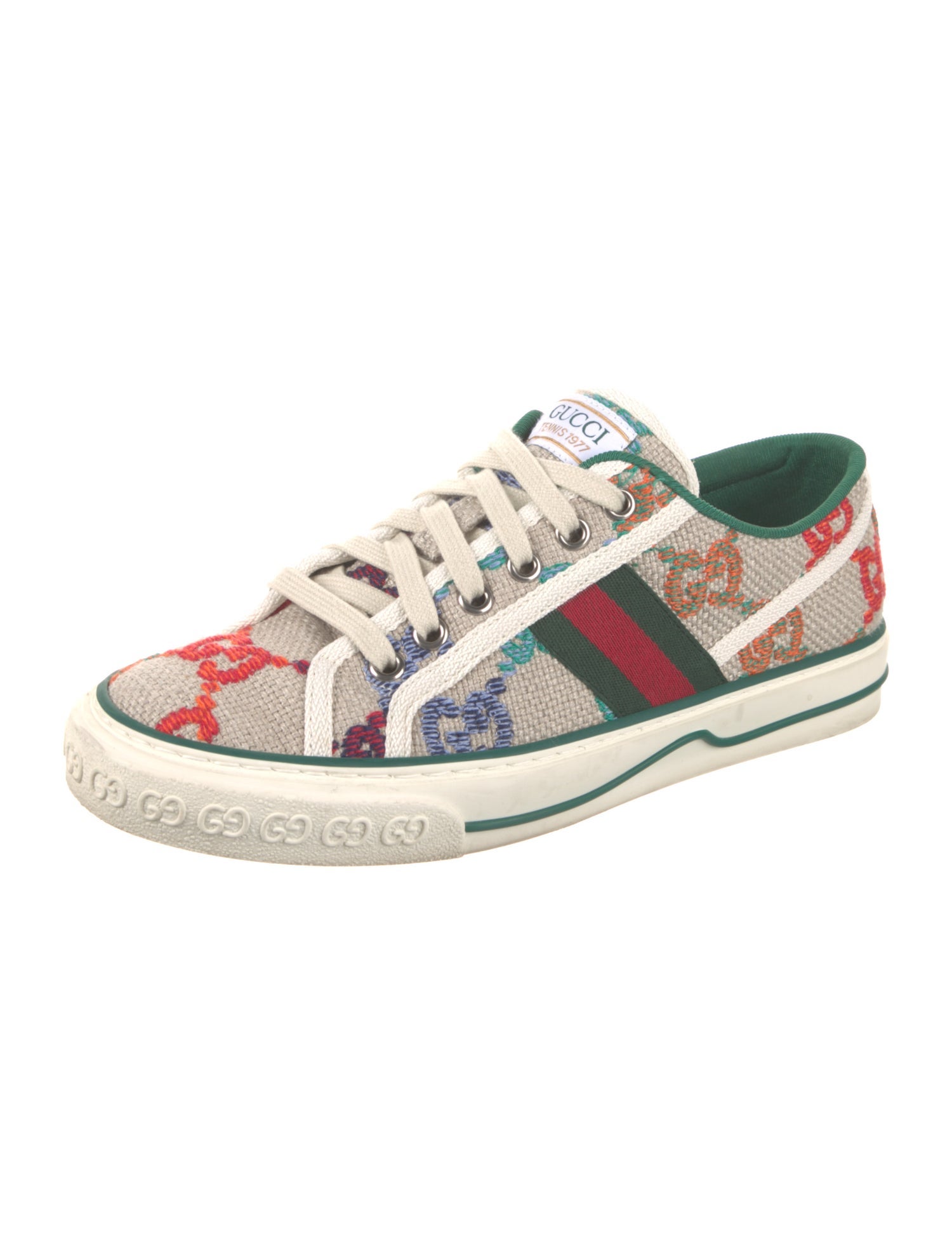 Gucci Web Accent Canvas Sneakers