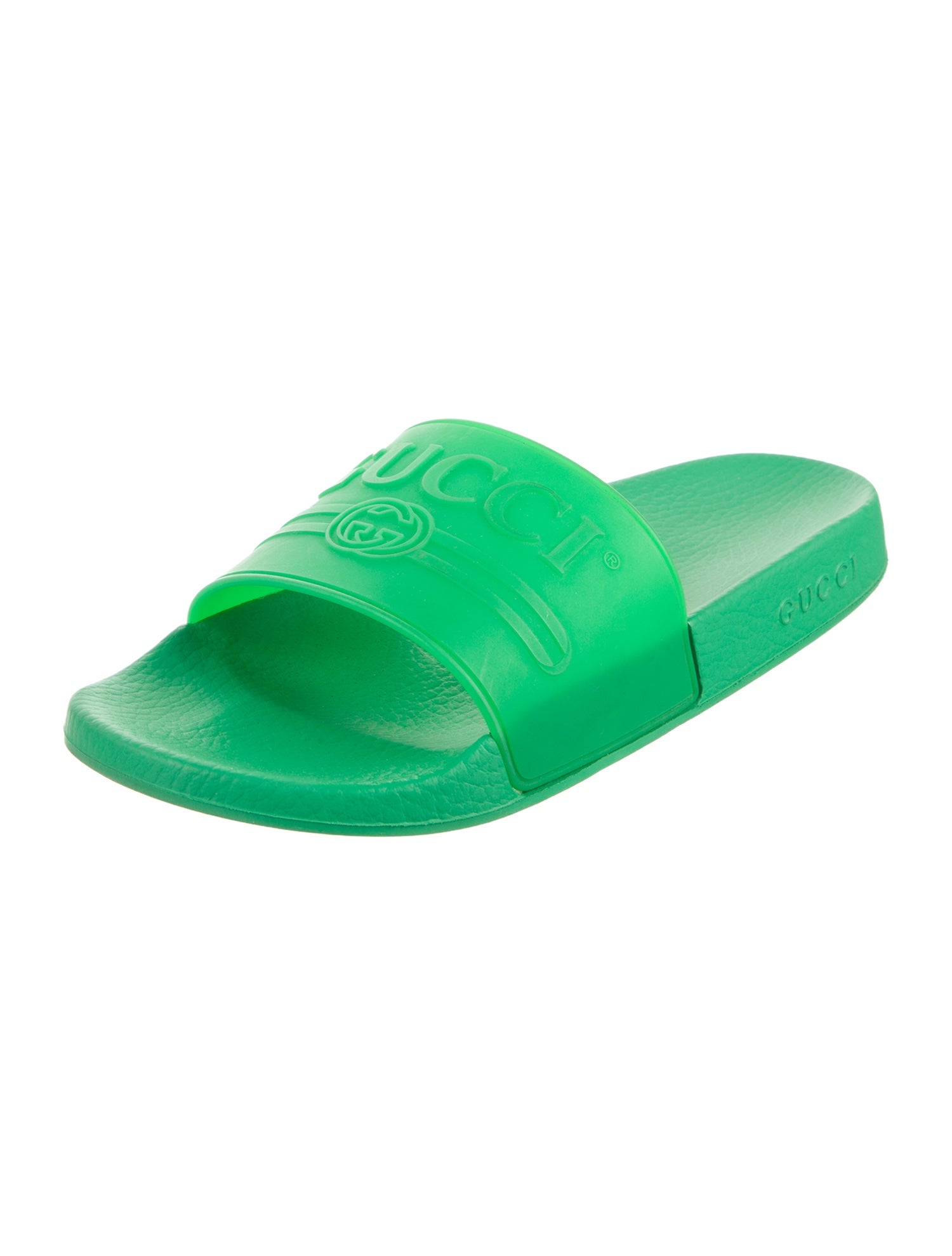 Gucci Interlocking G Logo Rubber Slides