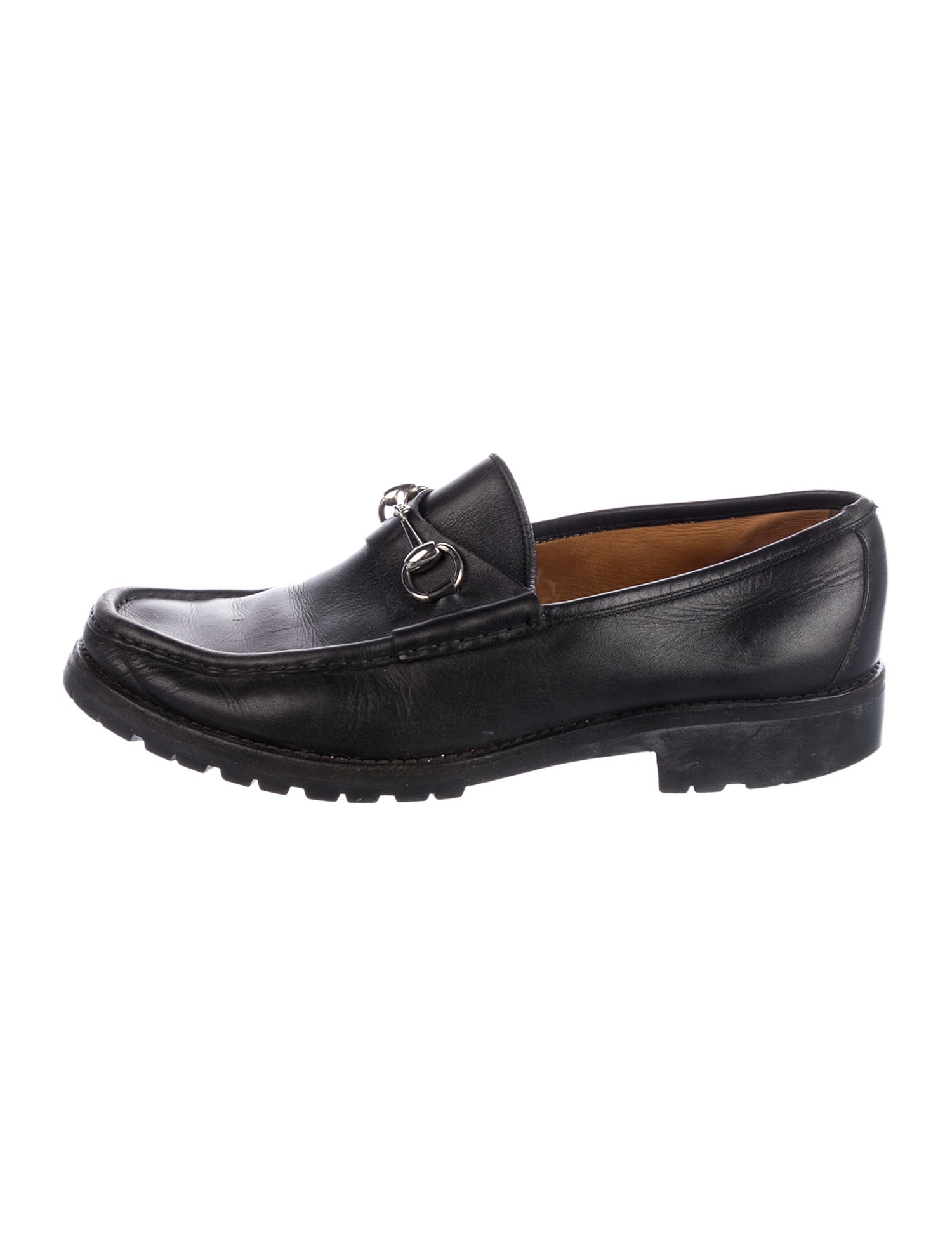 Gucci Horsebit Accent Leather Dress Loafers