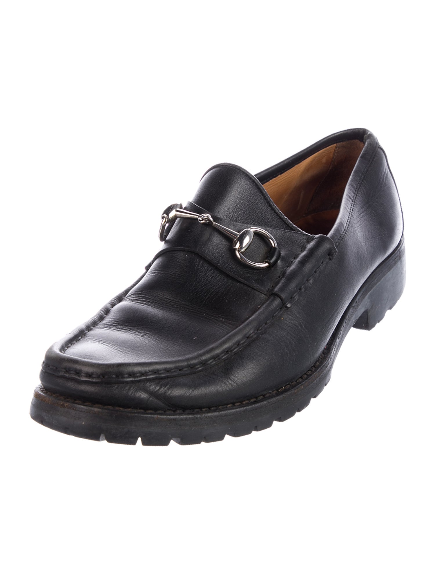 Gucci Horsebit Accent Leather Dress Loafers