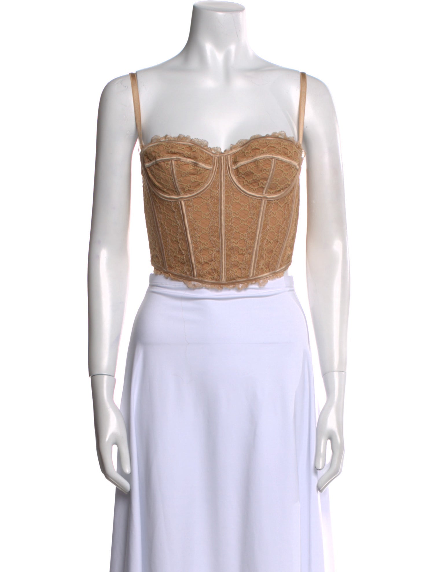 Gucci Square Neckline Sleeveless Crop Top