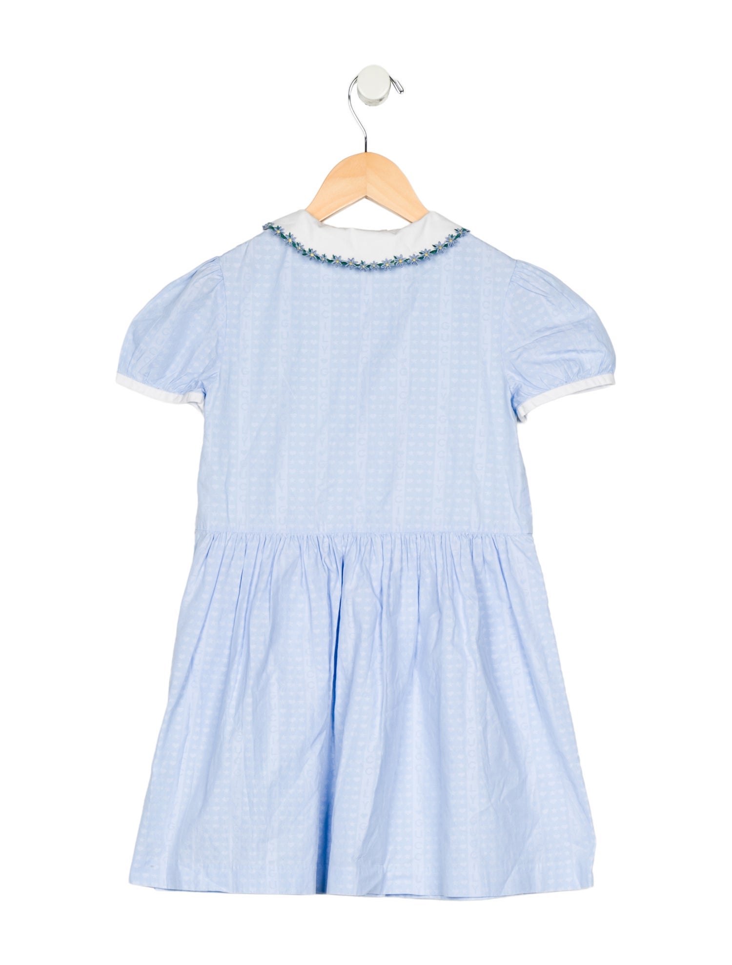 Gucci Girls Short Sleeve Button Up Dress