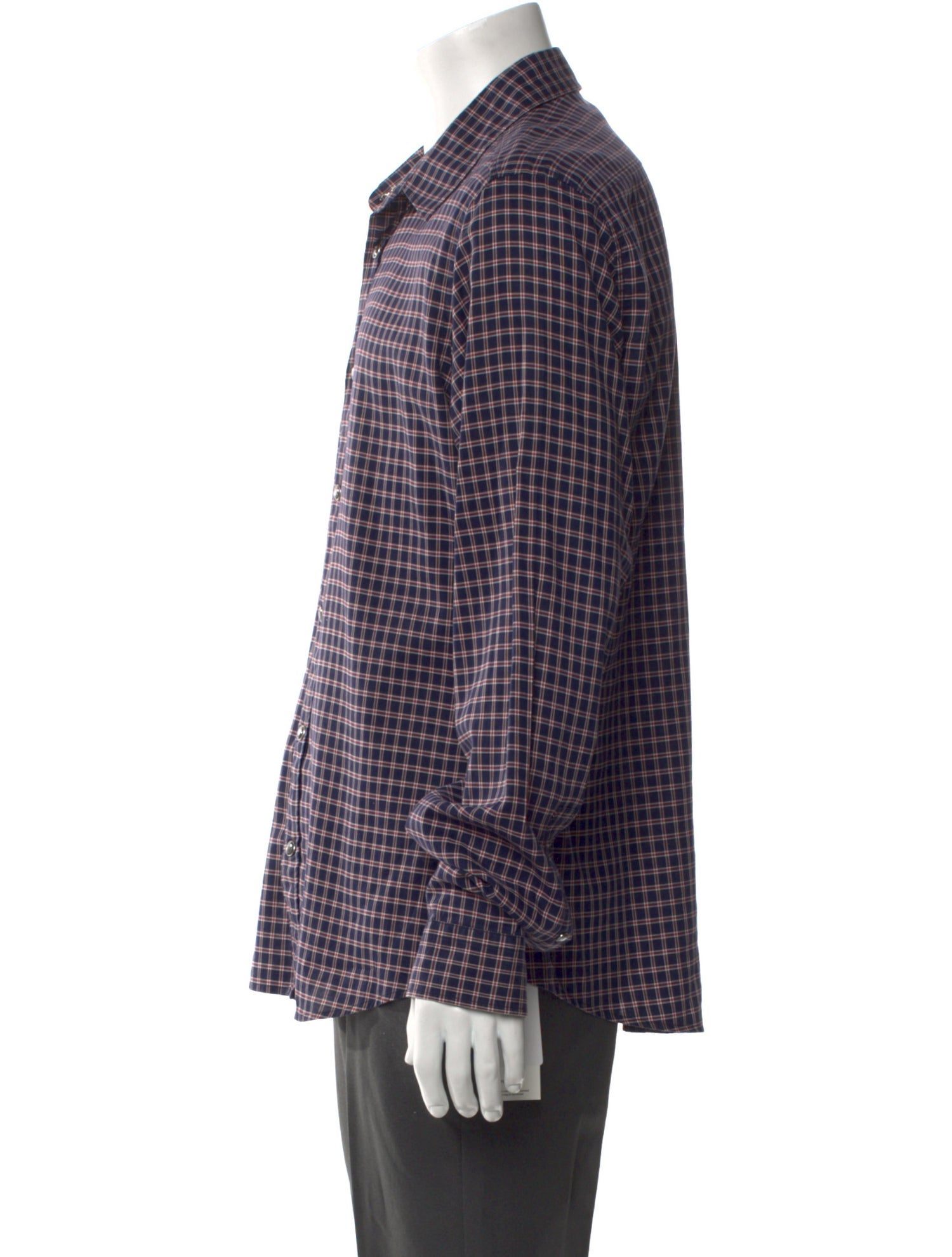 Gucci Plaid Print Long Sleeve Shirt