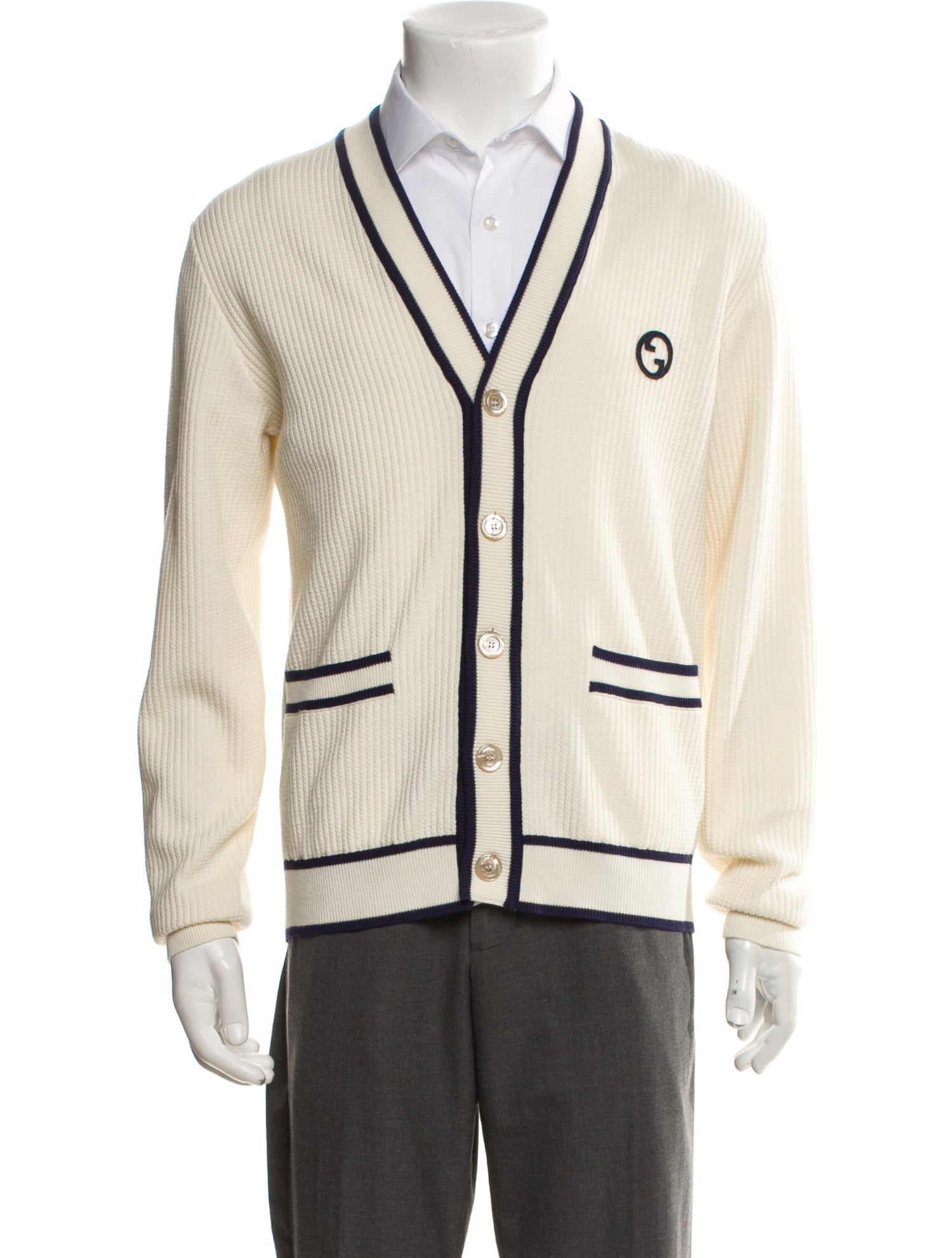 Gucci Interlocking G Logo V-Neck Cardigan