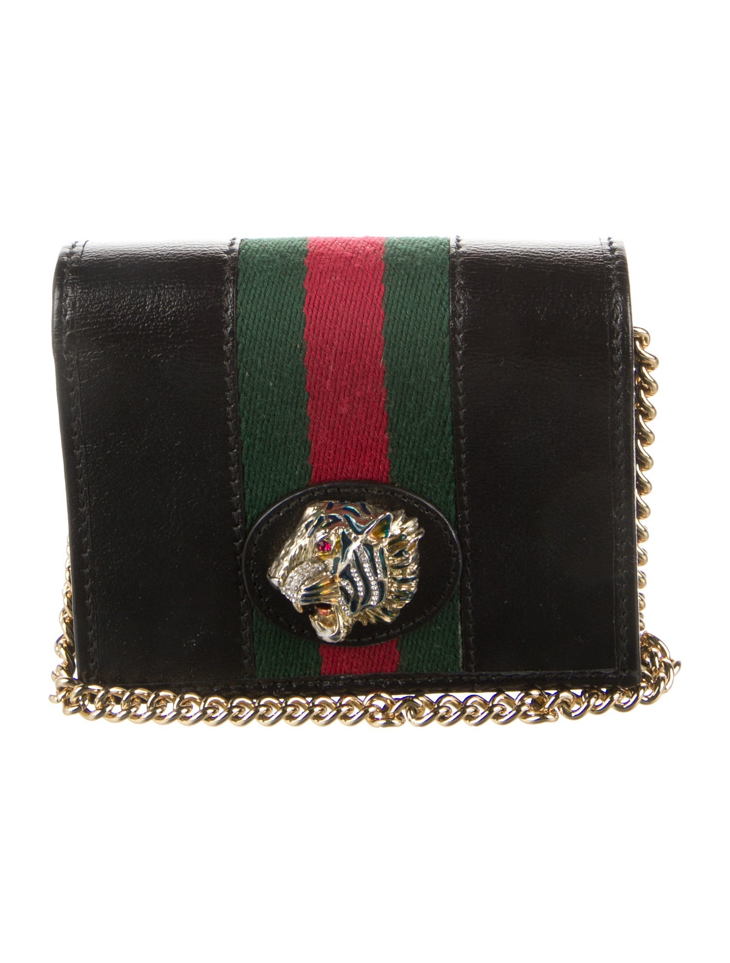 Gucci Web Accent Leather Wallet