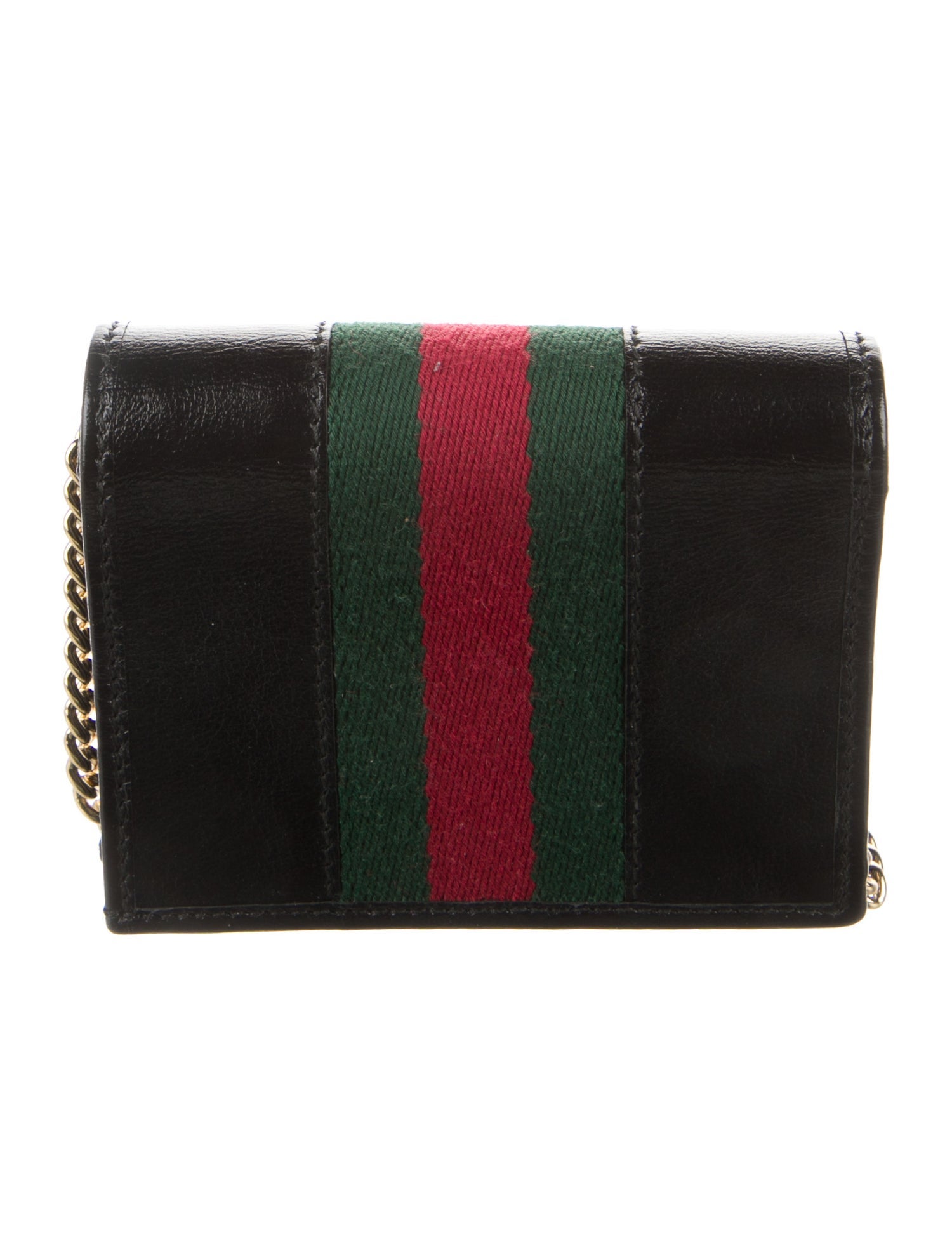 Gucci Web Accent Leather Wallet
