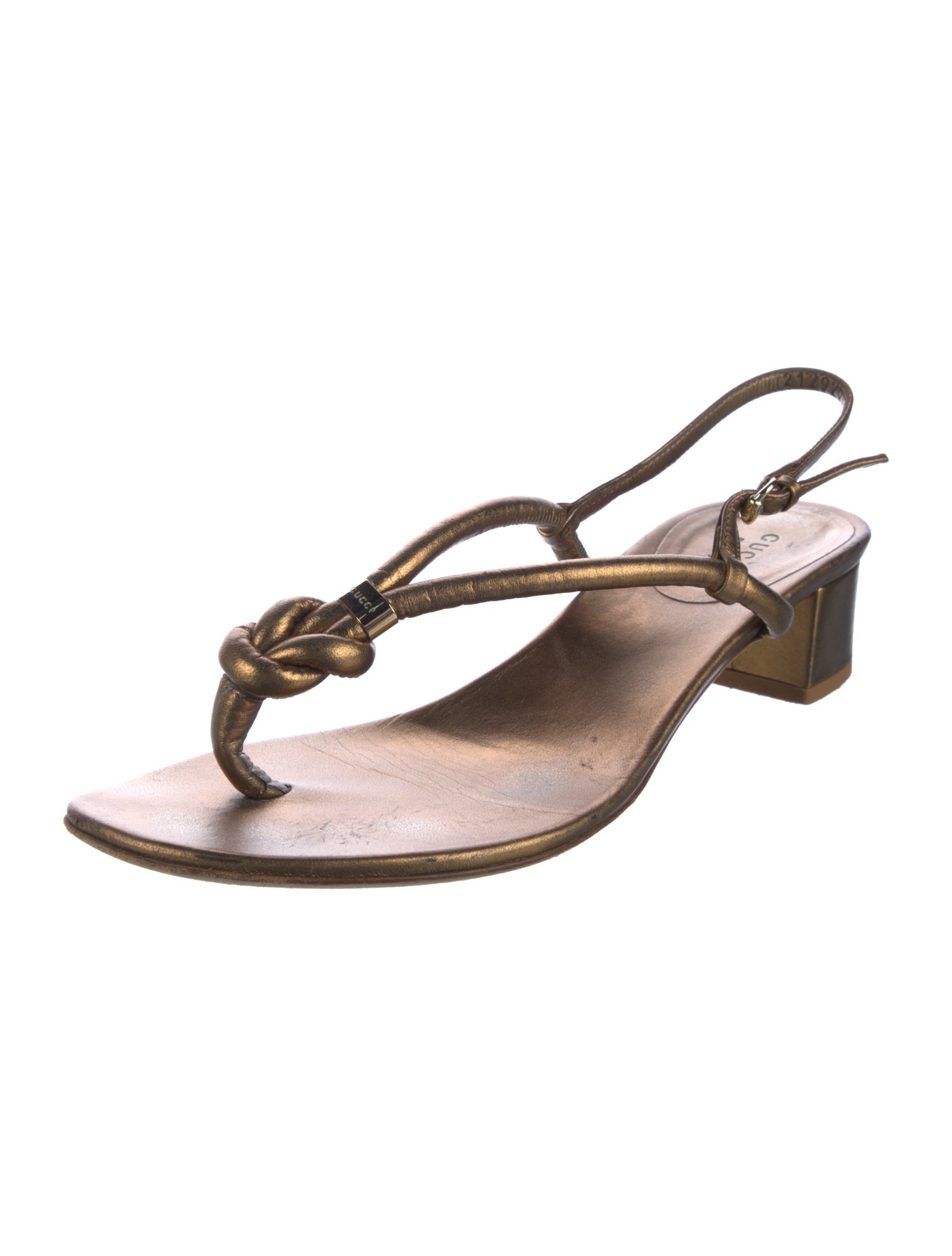 Gucci Leather Slingback Sandals