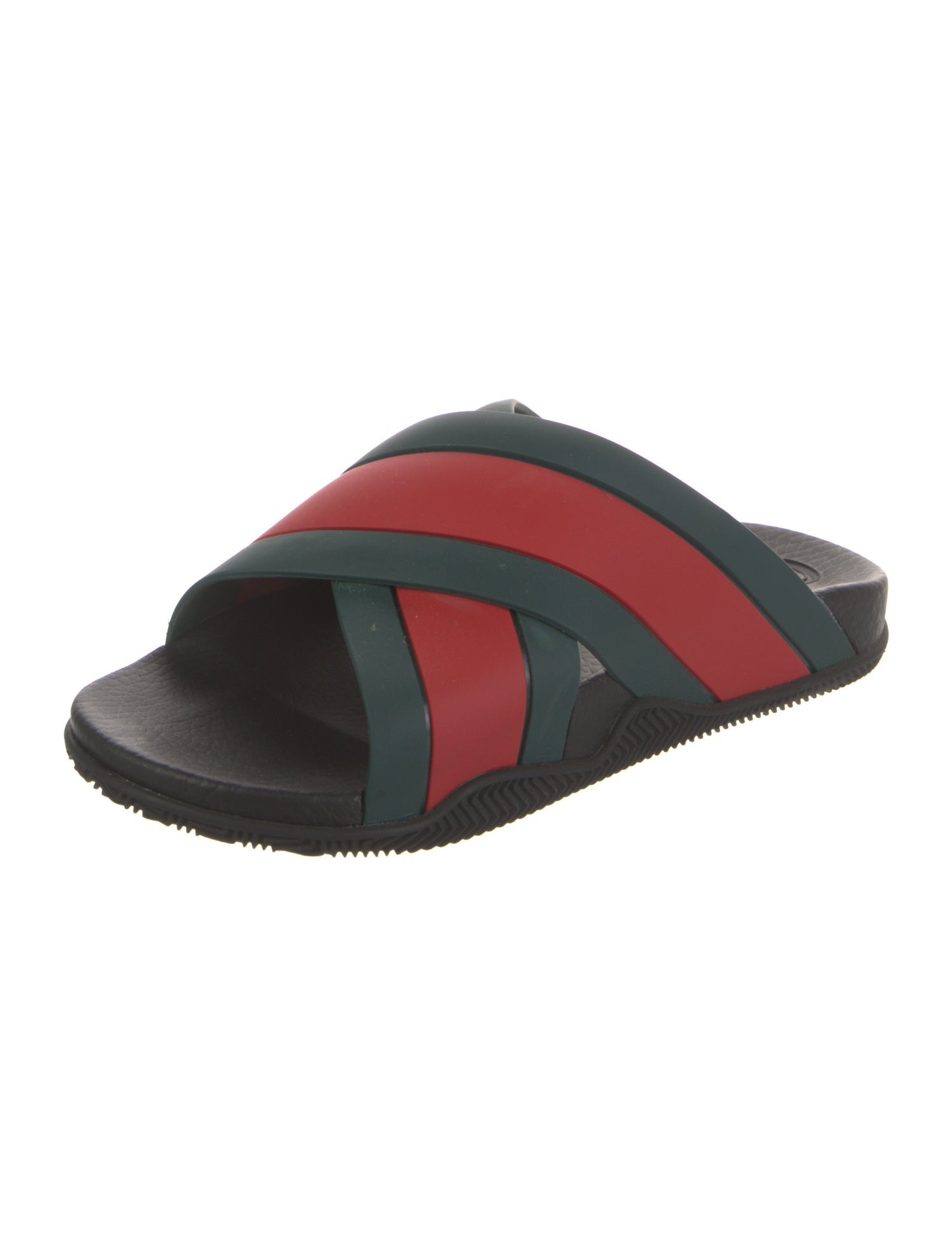 Gucci Web Accent Rubber Slides w/ Tags