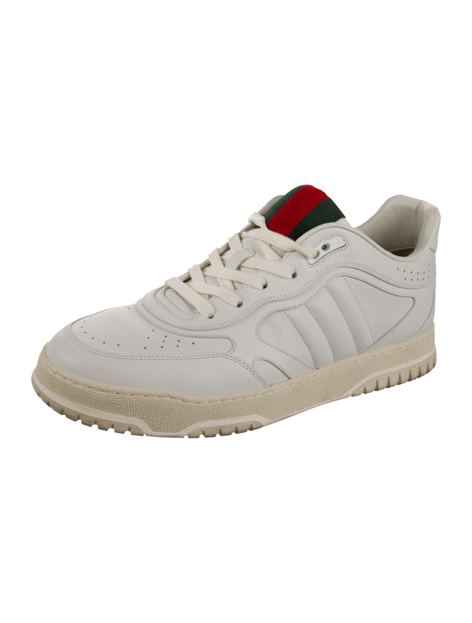 Gucci Web Accent Leather Sneakers
