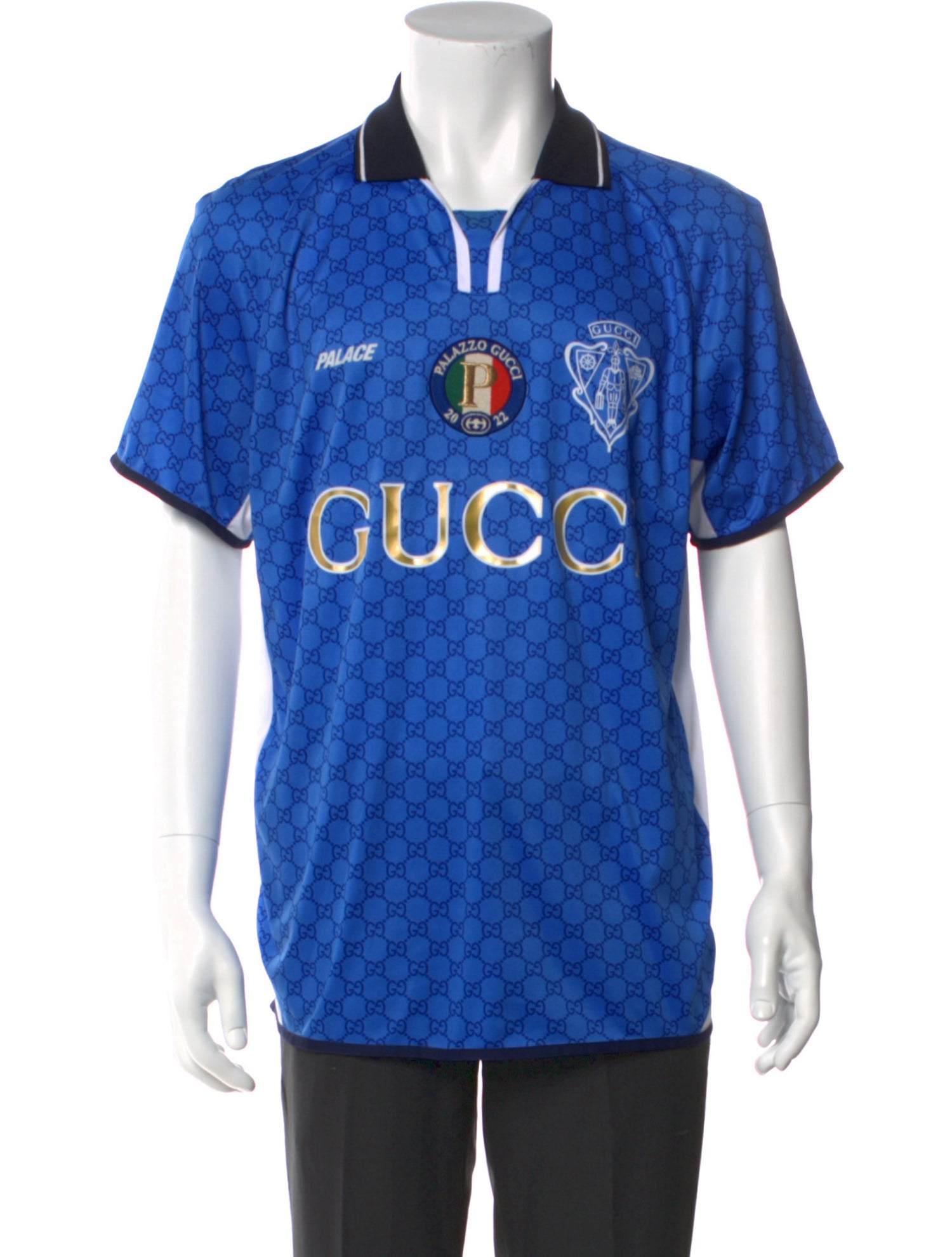 Gucci GG Logo V-Neck T-Shirt