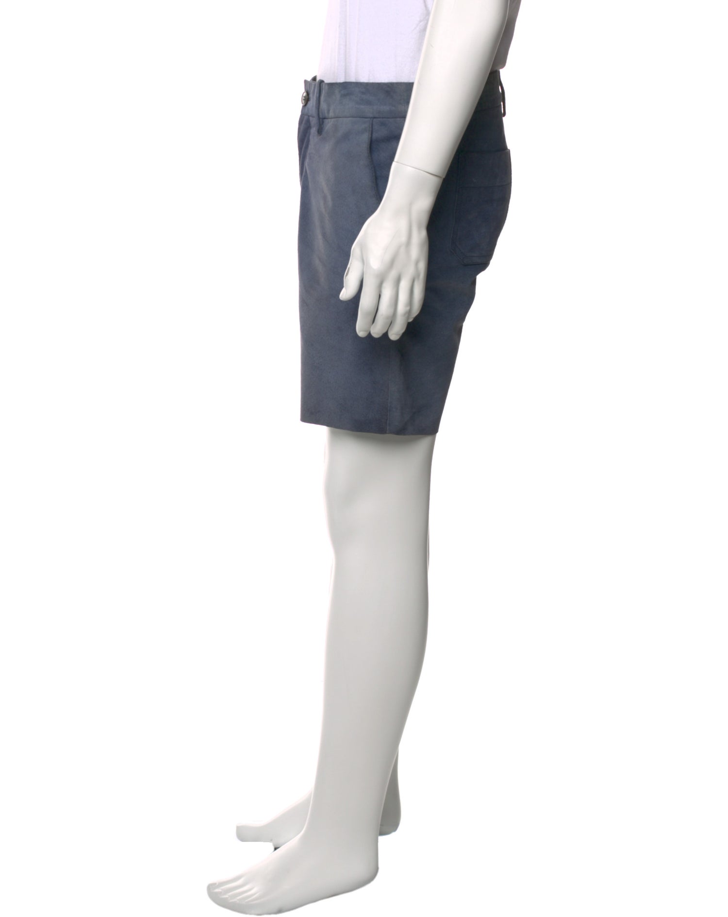 Gucci Leather Flat Front Shorts