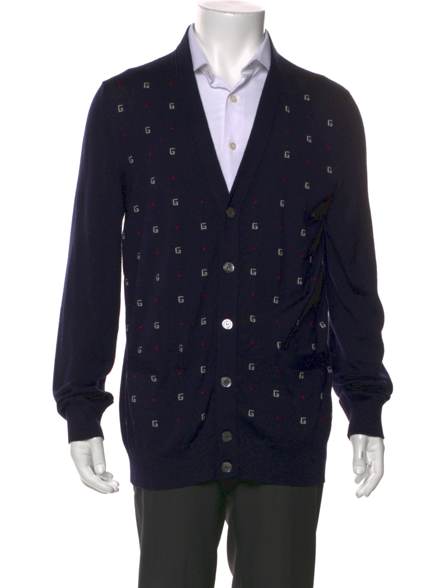 Gucci Bee Accent Wool Cardigan