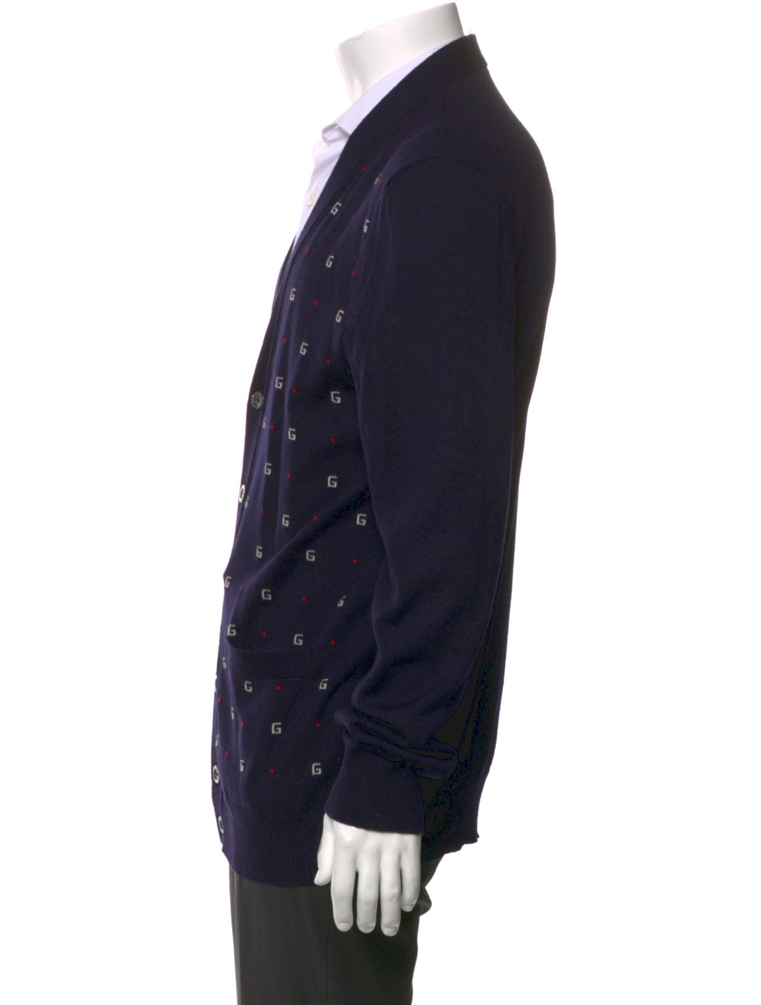 Gucci Bee Accent Wool Cardigan