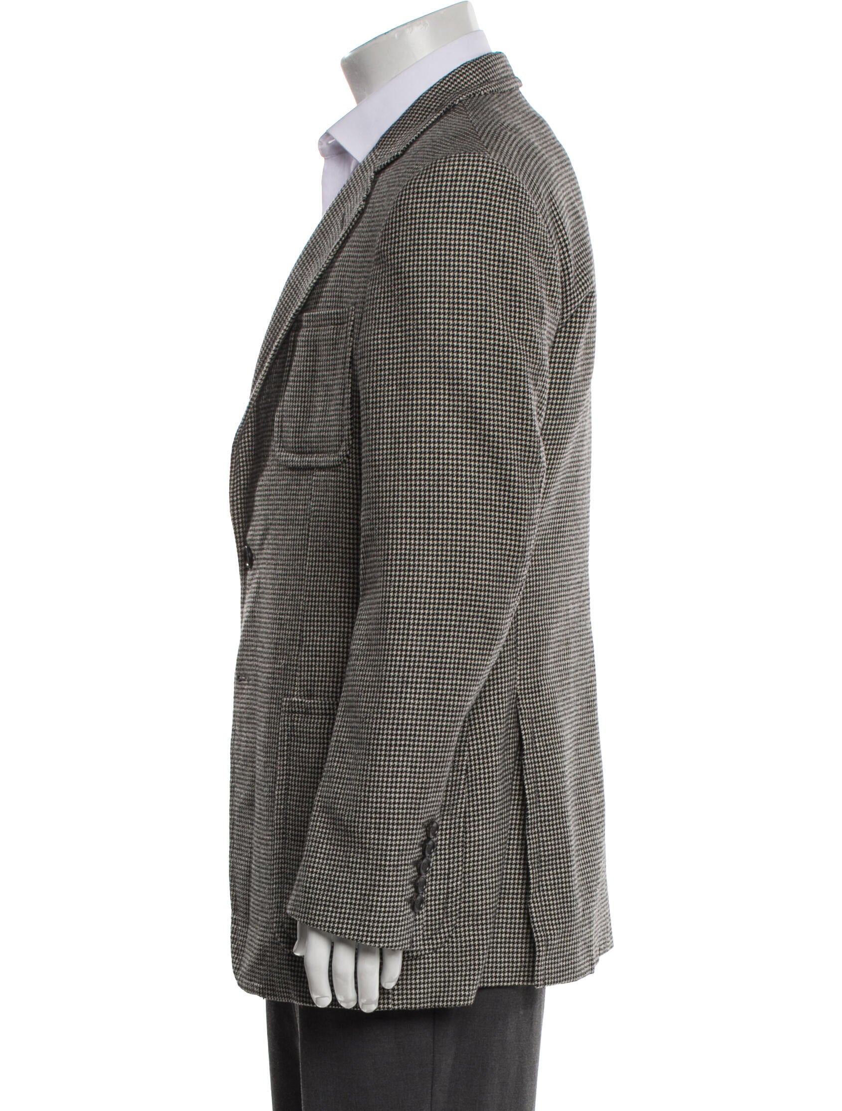 Gucci Wool Houndstooth Print Blazer