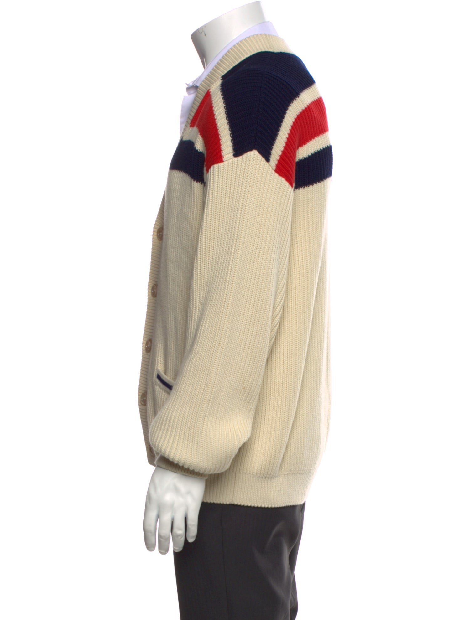 Gucci Striped V-Neck Cardigan