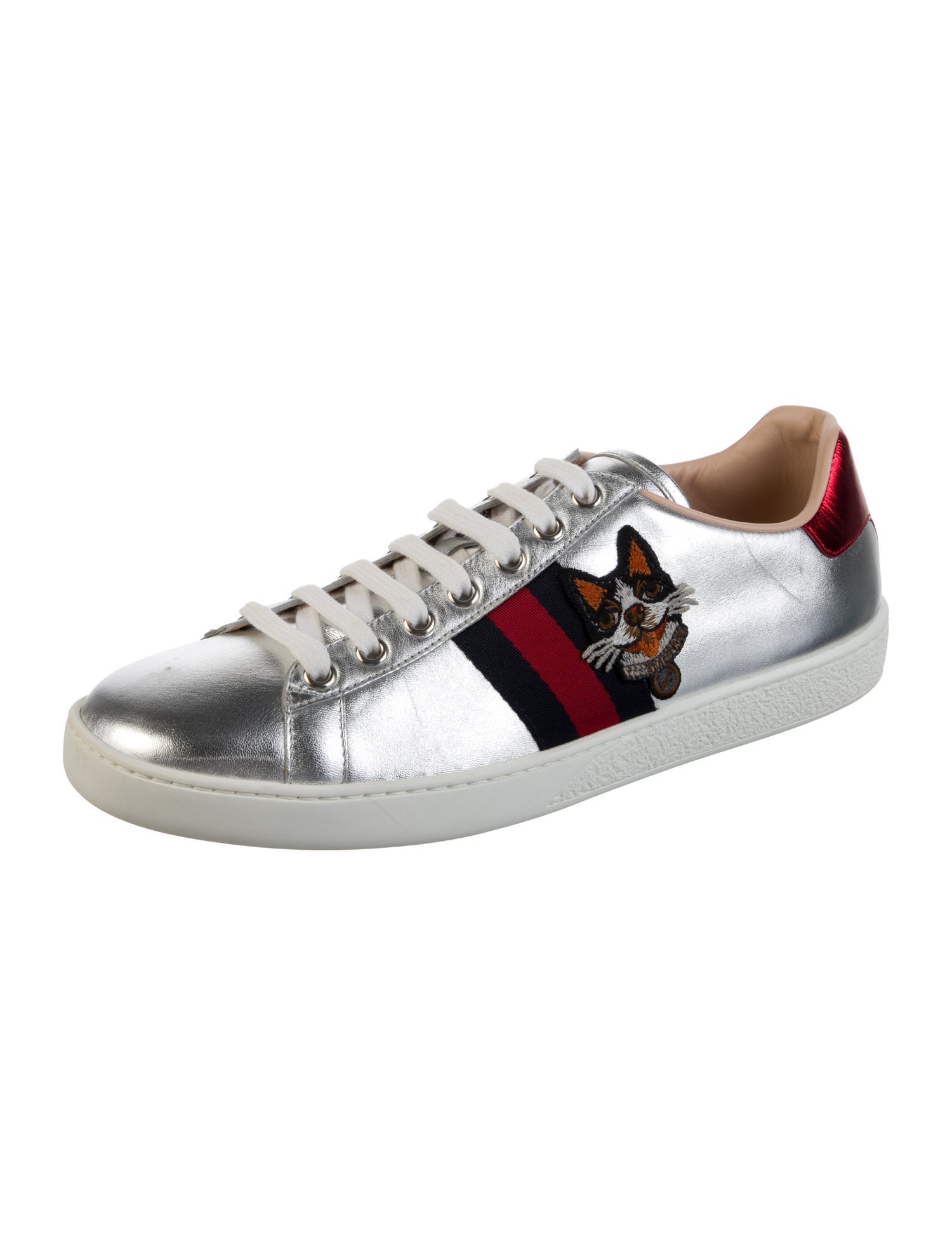 Gucci Leather Striped Sneakers