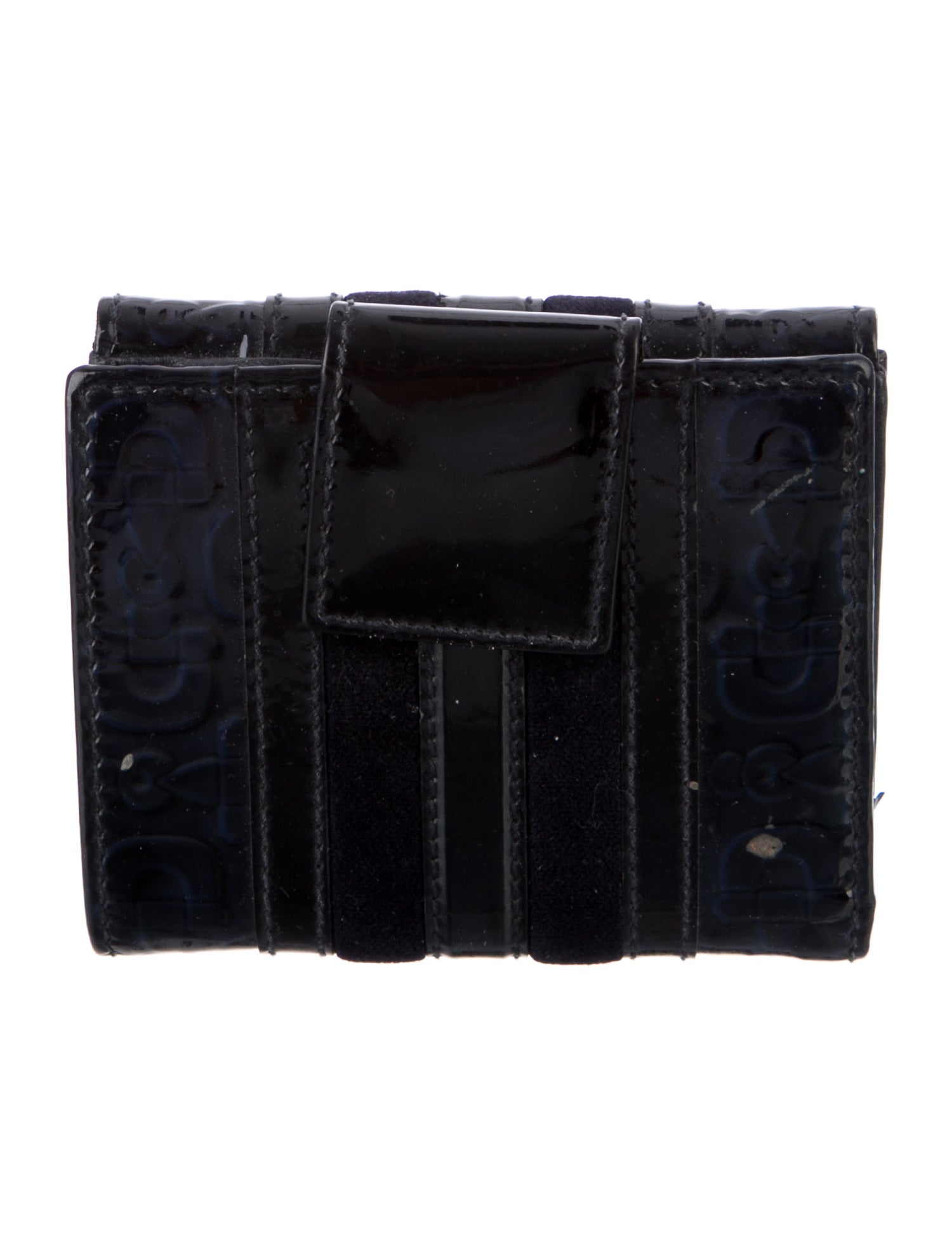 Gucci Horsebit Accent Patent Leather Compact Wallet