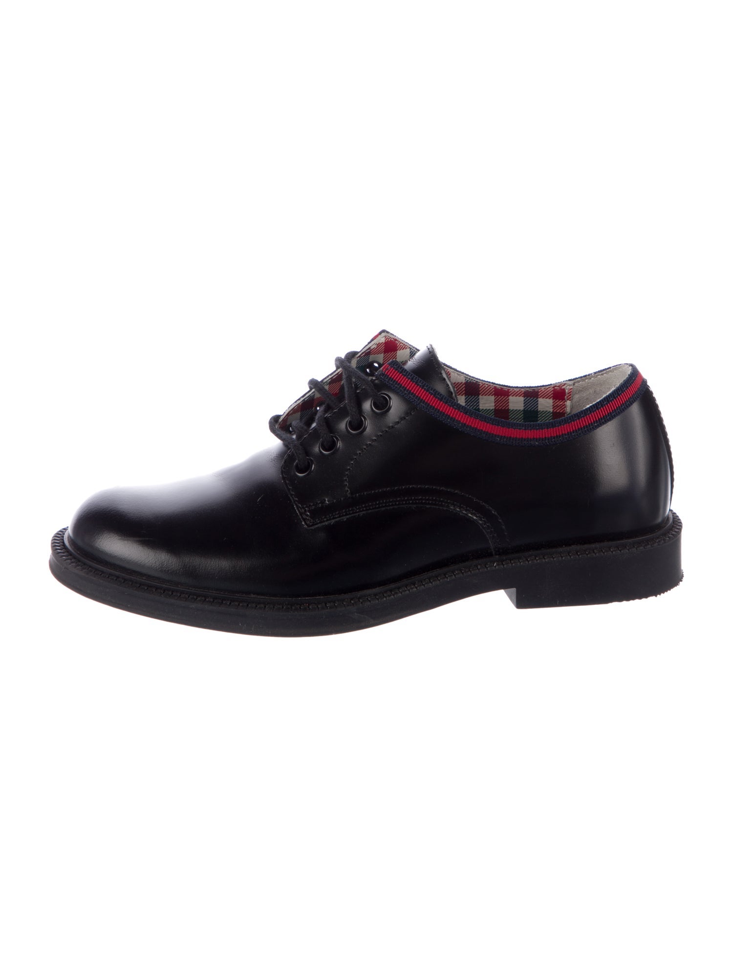 Gucci Kids Black Leather Oxford Lace Up Shoes Size 30