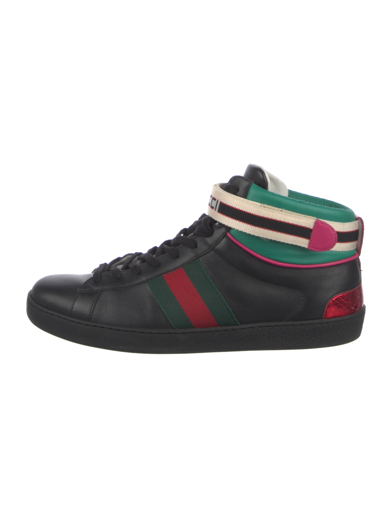 Gucci Sylvie Web Accent Leather Sneakers