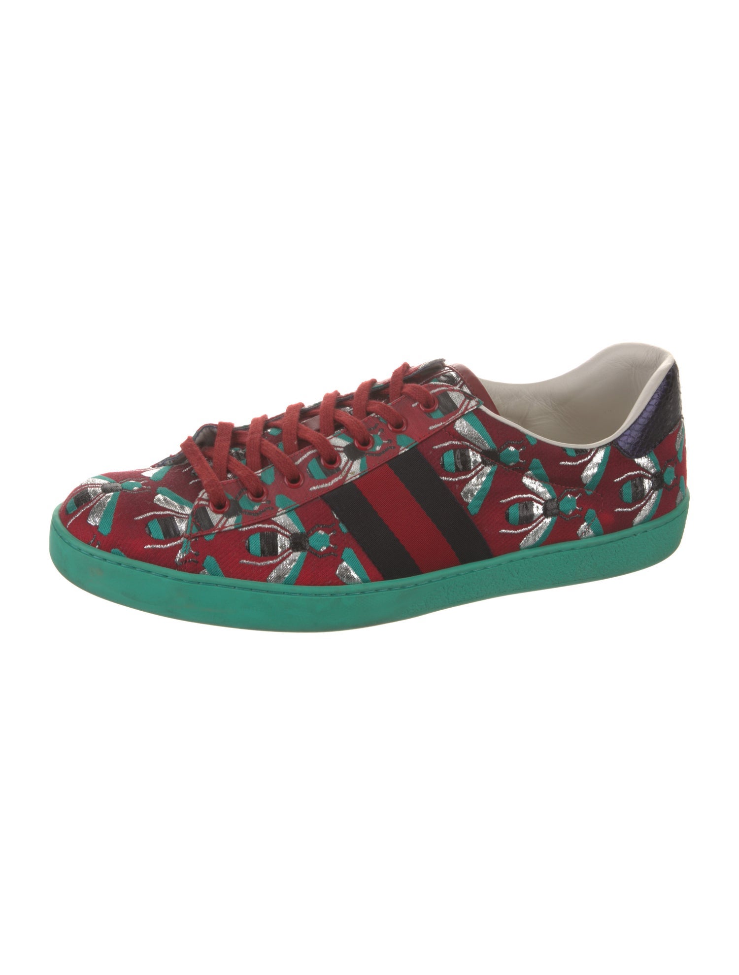 Gucci Bee Accent Printed Sneakers