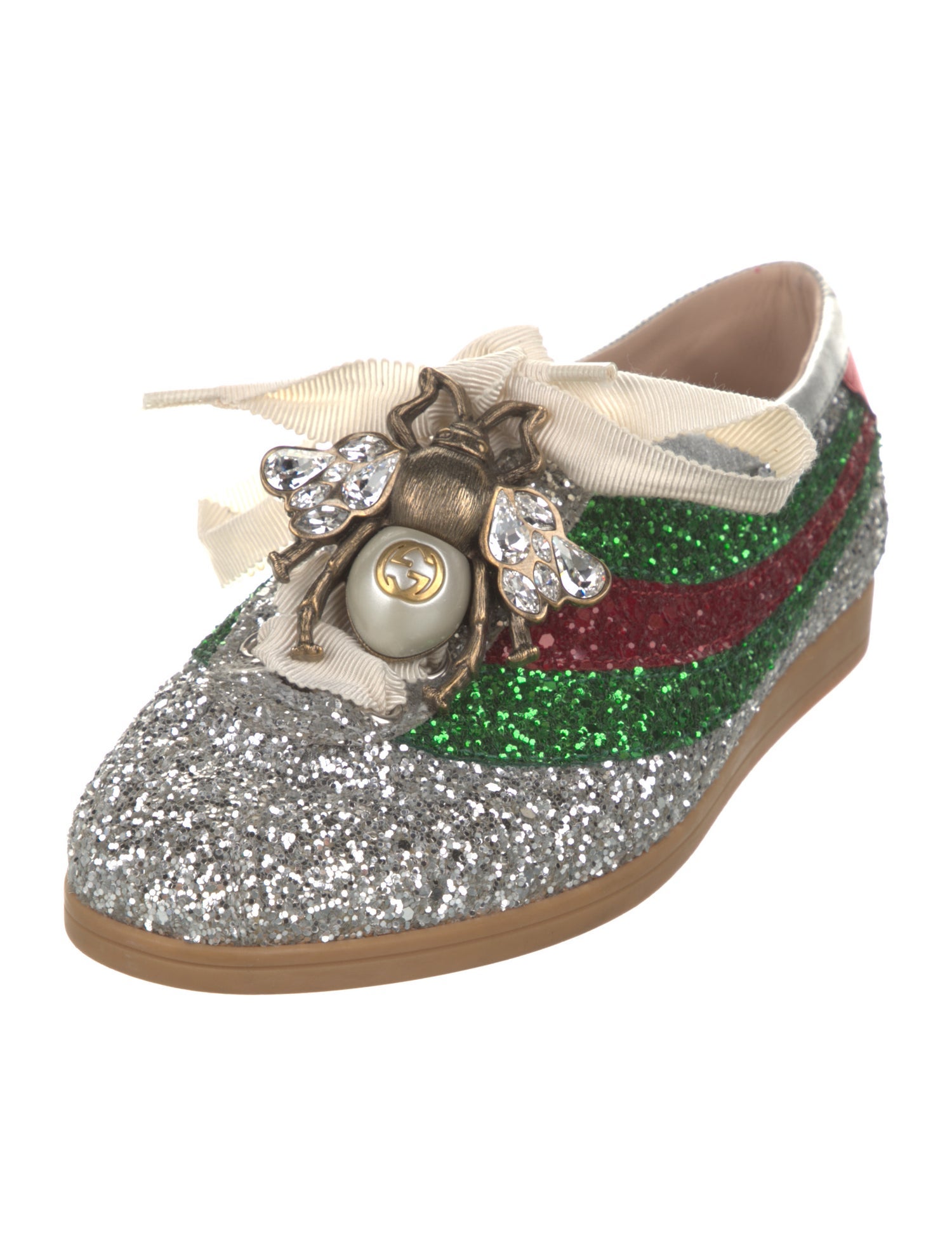 Gucci Web Accent Glitter Sneakers