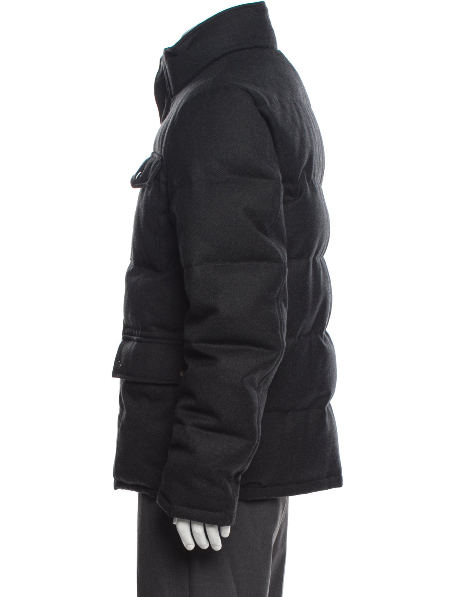 Gucci Web Accent Wool Puffer Coat