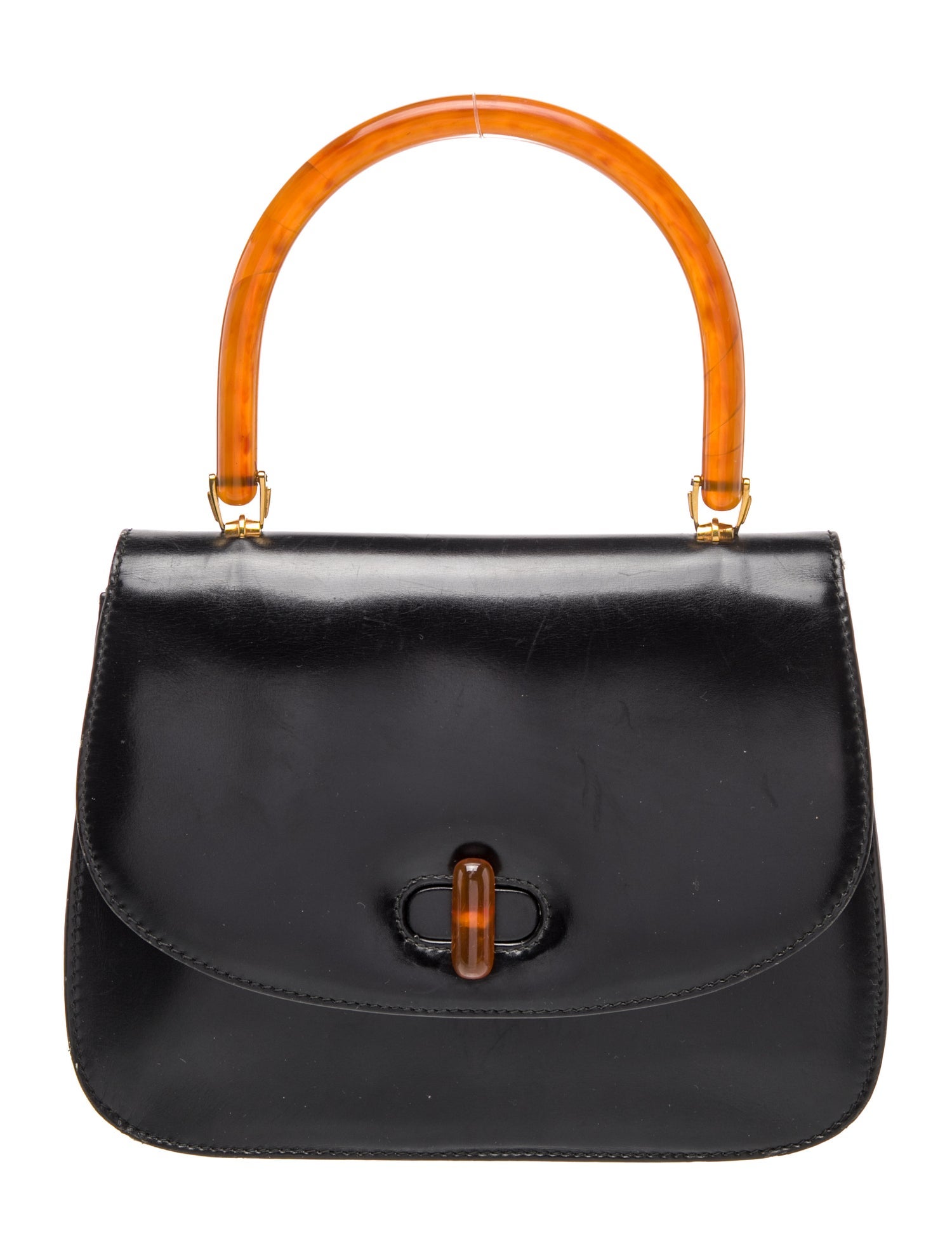 Gucci Leather Top Handle Bag Vintage